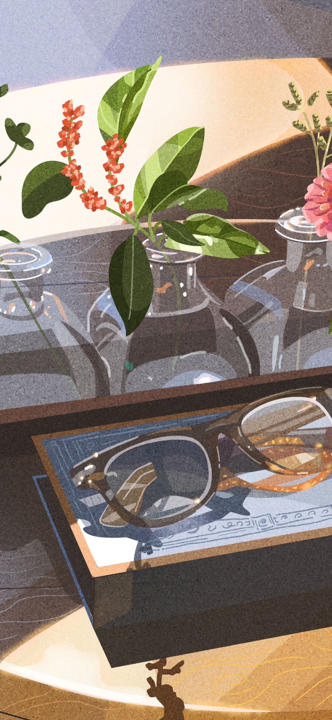 Обои таблица, цветочный дизайн, цветок, натюрморт, растение в разрешении 1125x2436