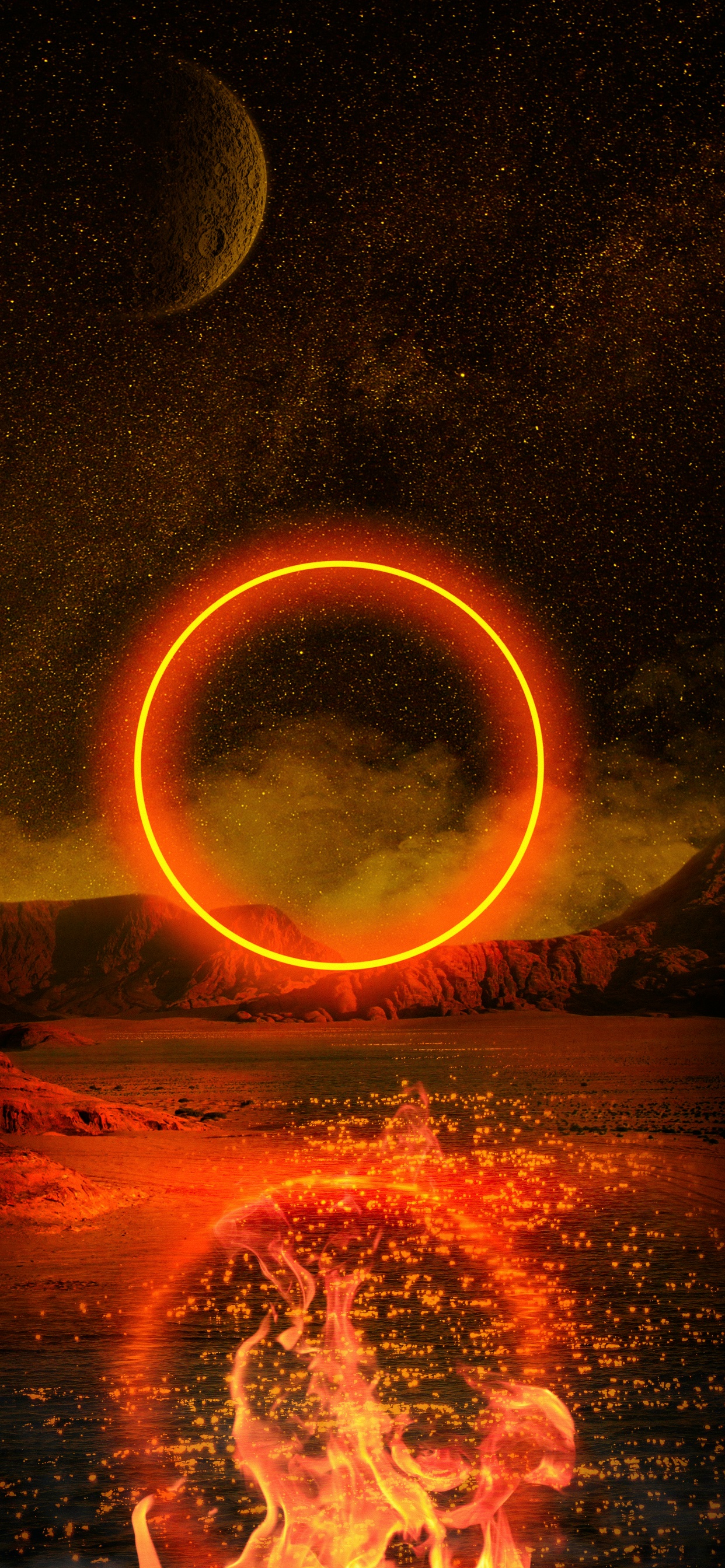 Обои атмосфера, земля, космос, свет, природа в разрешении 1242x2688