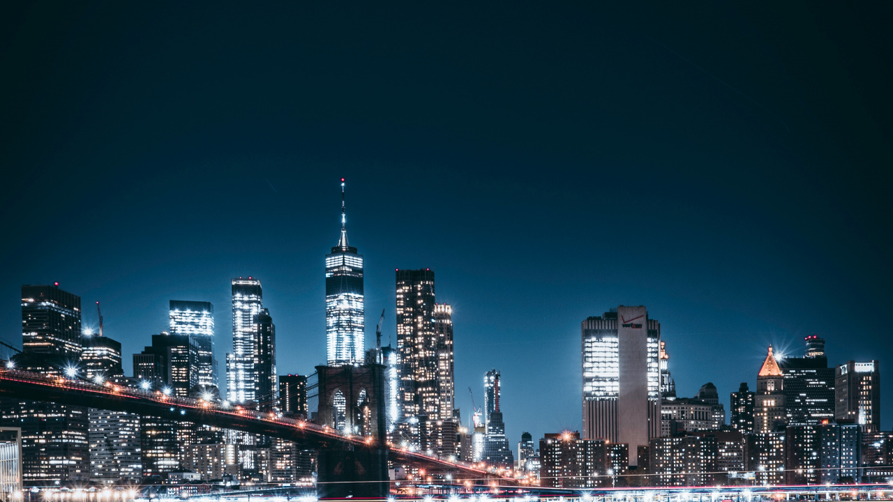 Обои городской пейзаж, город, линия горизонта, метрополия, городской район в разрешении 1280x720