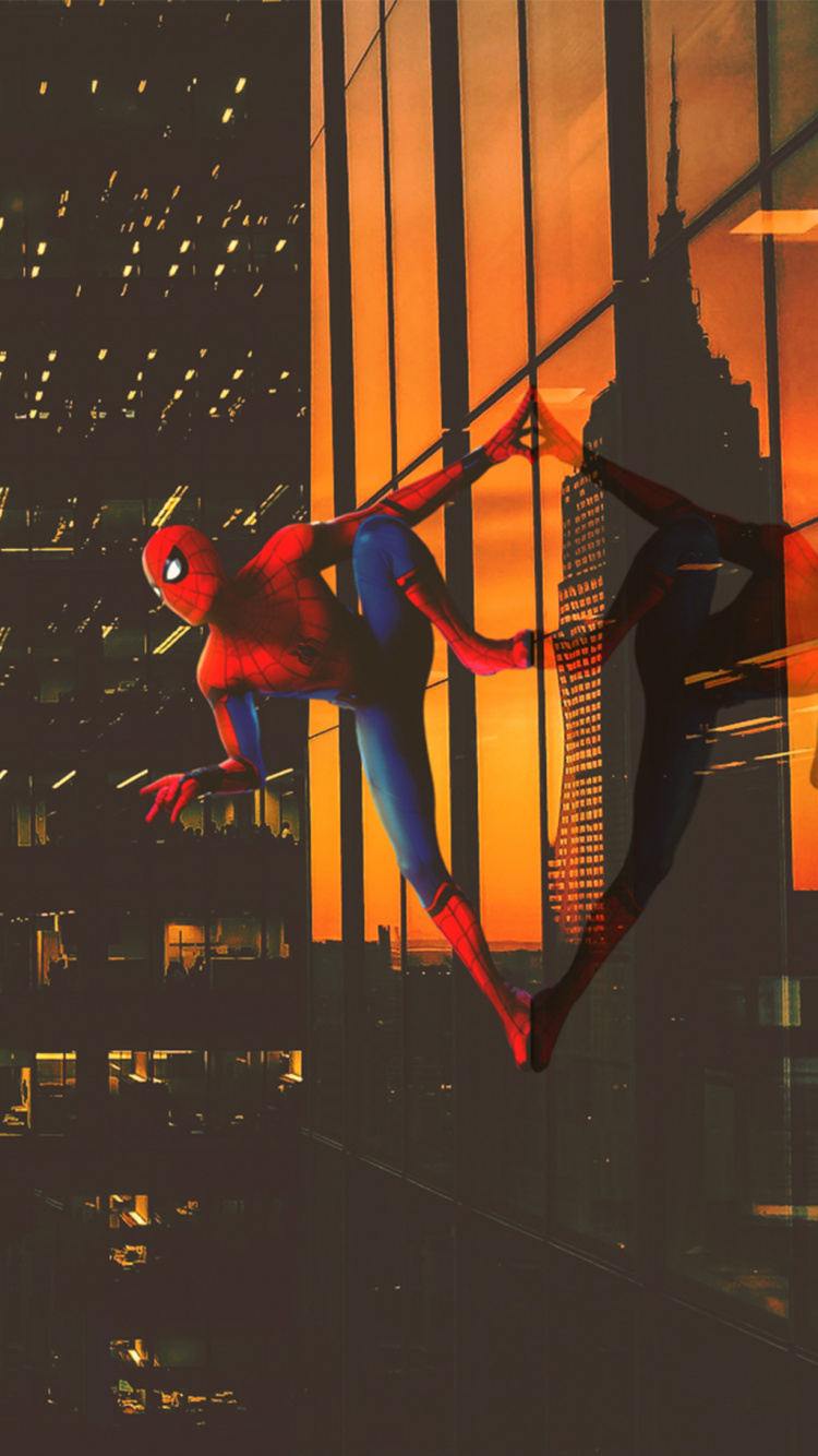 Обои Эмпайр Стейт Билдинг, закат, здание, небоскреб, город в разрешении 750x1334