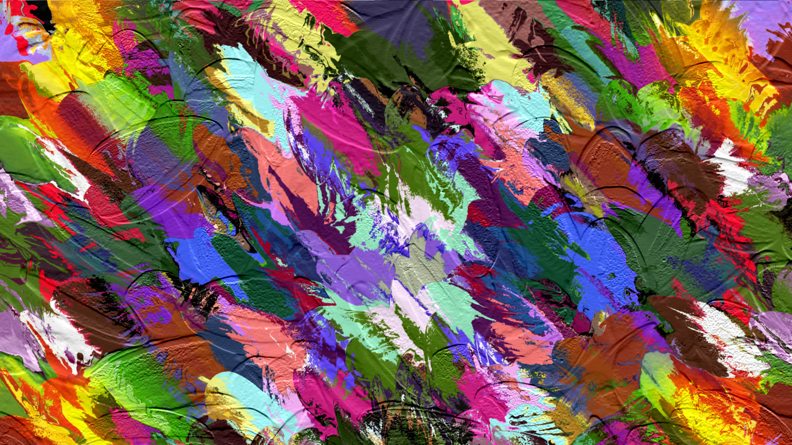 Обои абстрактное искусство, цвет, арт, живопись, растение в разрешении 2560x1440