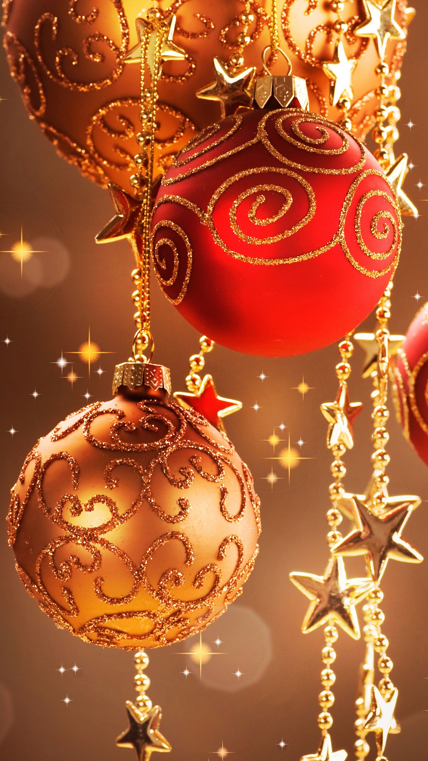 Обои Рождественский день, Рождественские украшения, праздник, рождественский орнамент, Рождество в разрешении 1440x2560