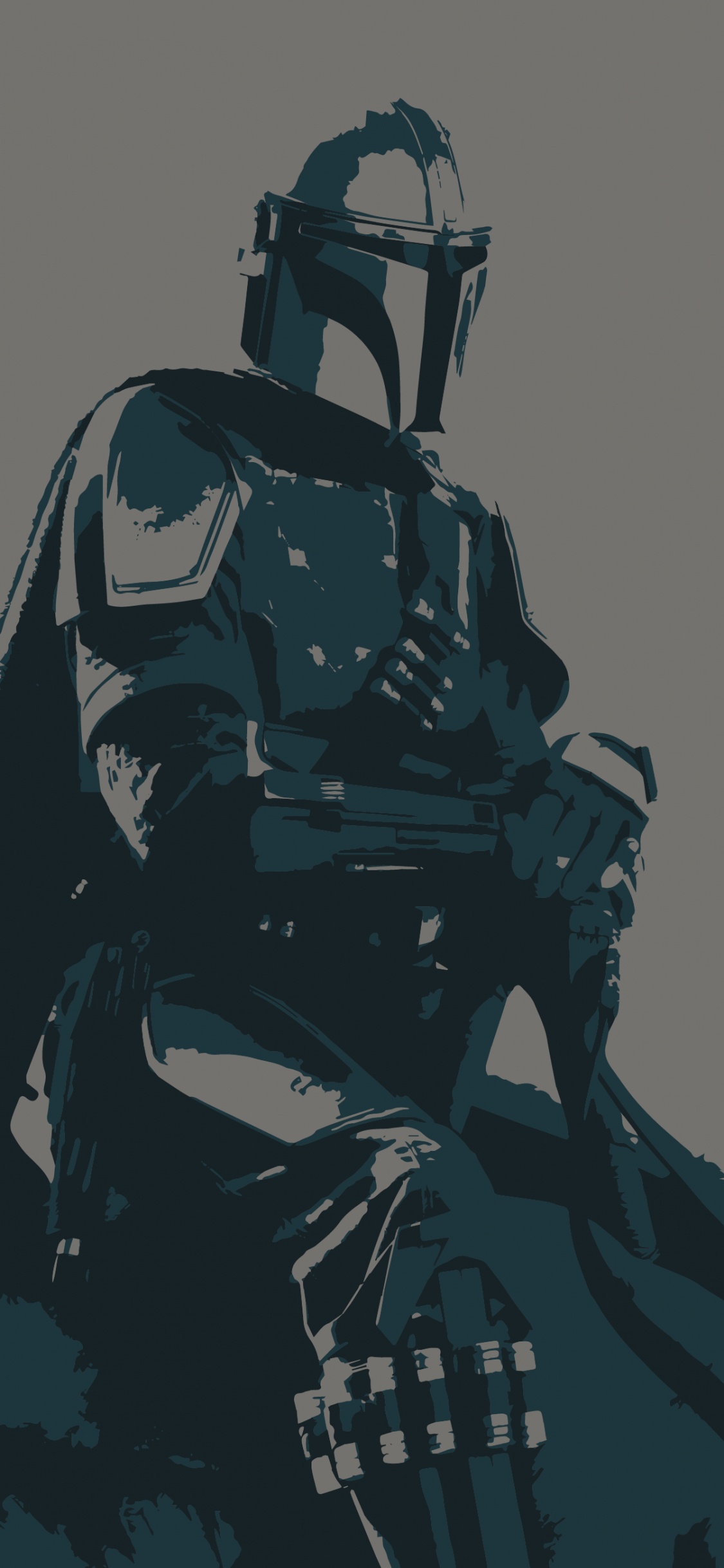 Обои звездные войны, Мандалорец, арт, живопись, иллюстрация в разрешении 1125x2436