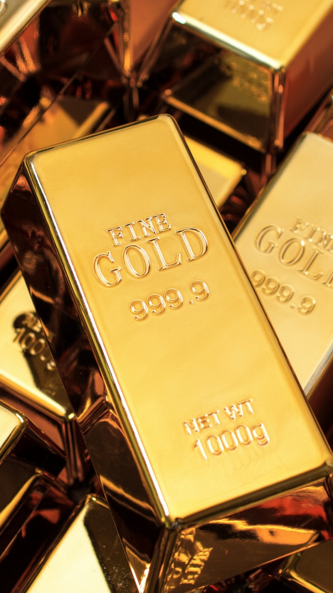 Обои загадочное золото, золотой слиток, золото, золотая монета, Янтарь в разрешении 1080x1920