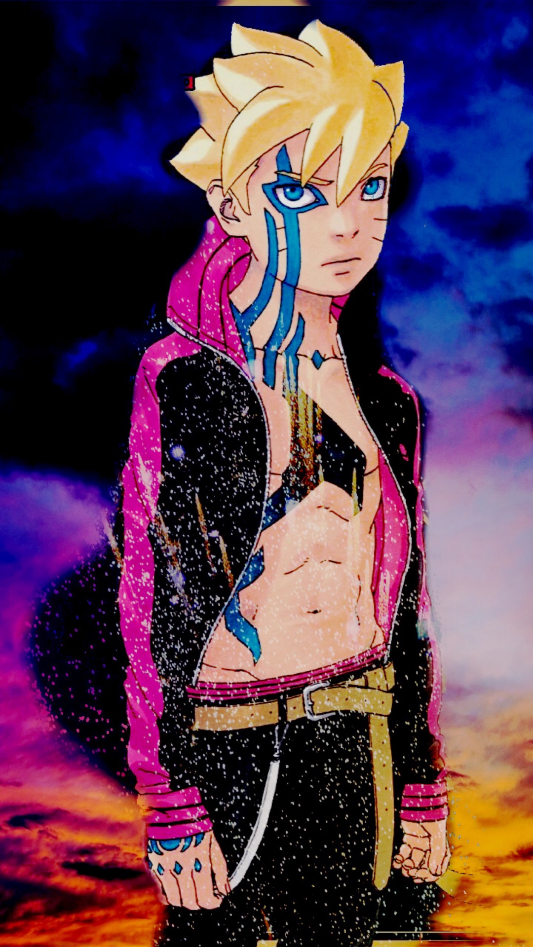 Обои боруто боруто-наруто фильм, арт, пурпур, розовый, облако в разрешении 1080x1920