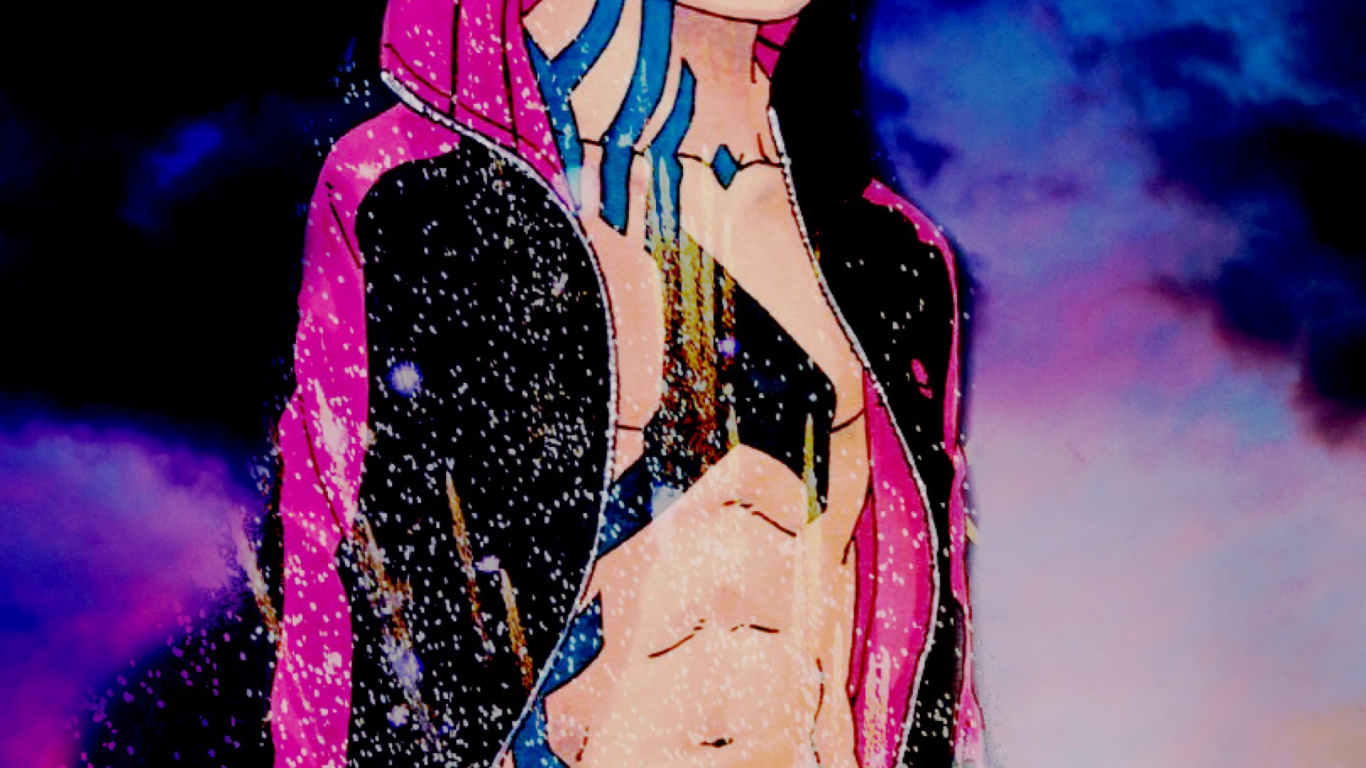 Обои боруто боруто-наруто фильм, арт, пурпур, розовый, облако в разрешении 1366x768