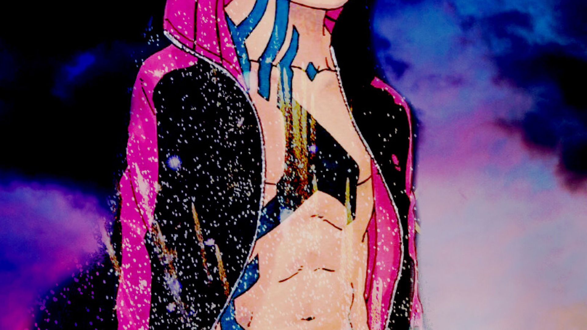 Обои боруто боруто-наруто фильм, арт, пурпур, розовый, облако в разрешении 1920x1080