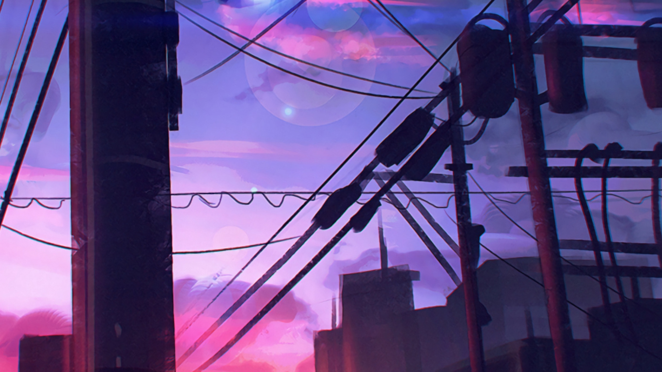 Обои искусство сумеречного неба, арт, дизайн, артист, цифровое искусство в разрешении 1366x768