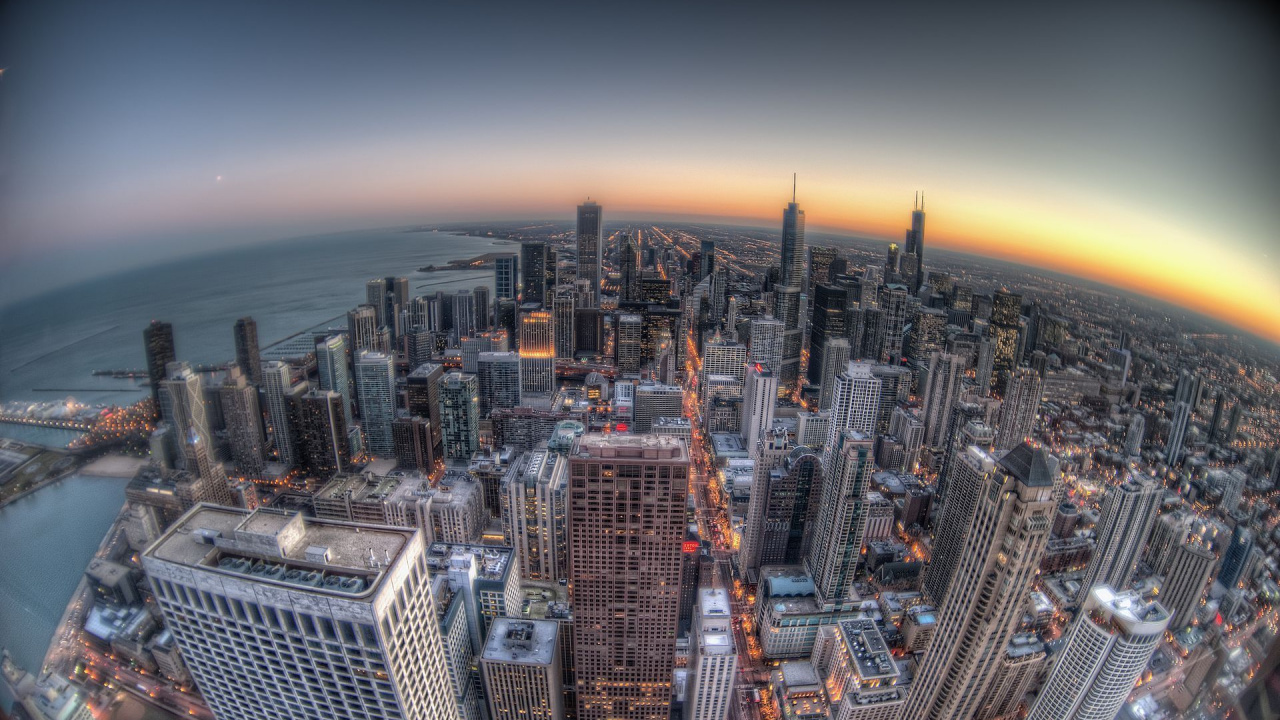 Обои городской пейзаж, городской район, город, метрополия, небоскреб в разрешении 1280x720