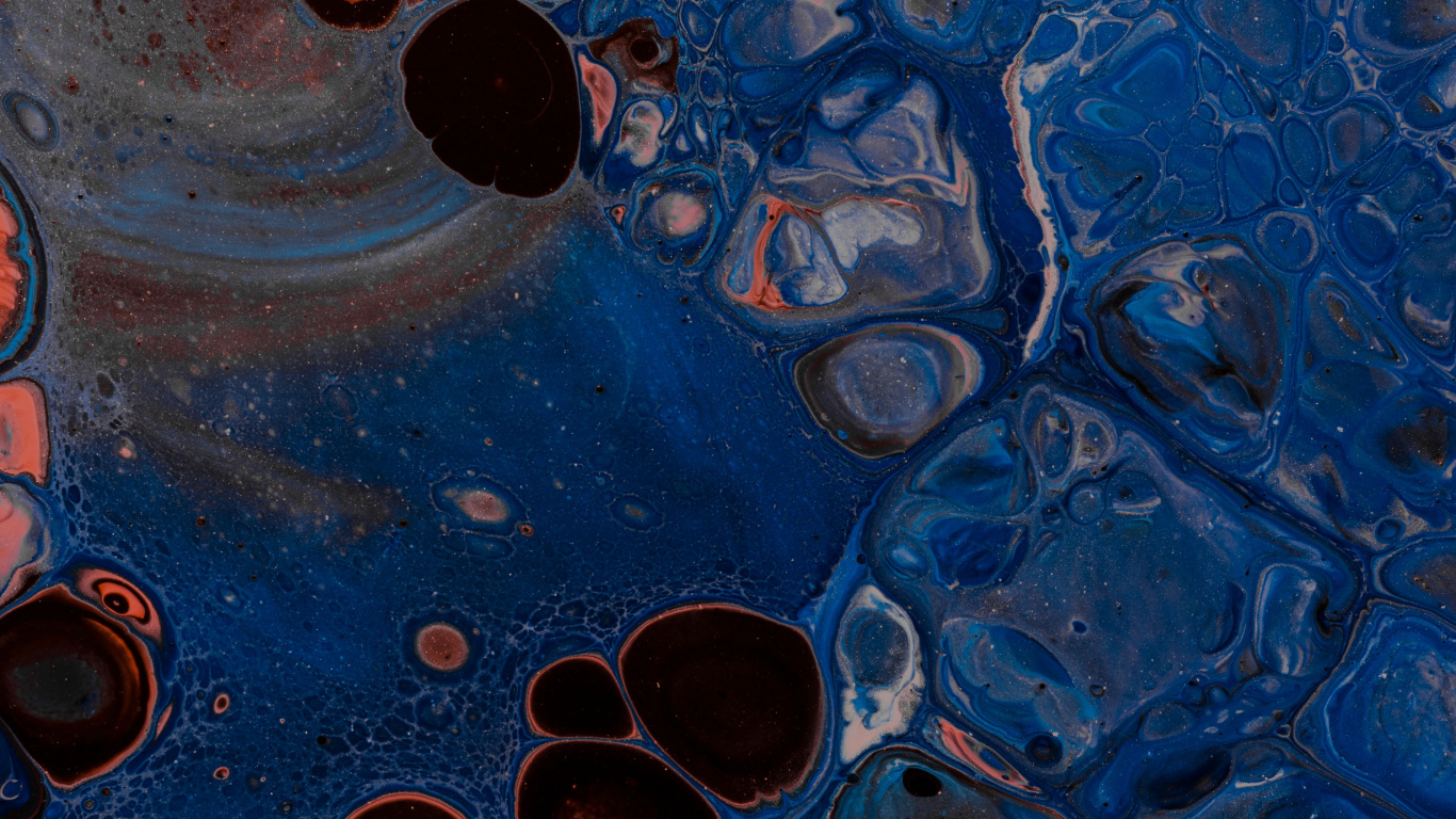 Обои жидкий, арт, электрик, фрактальное искусство, психоделическое искусство в разрешении 1366x768