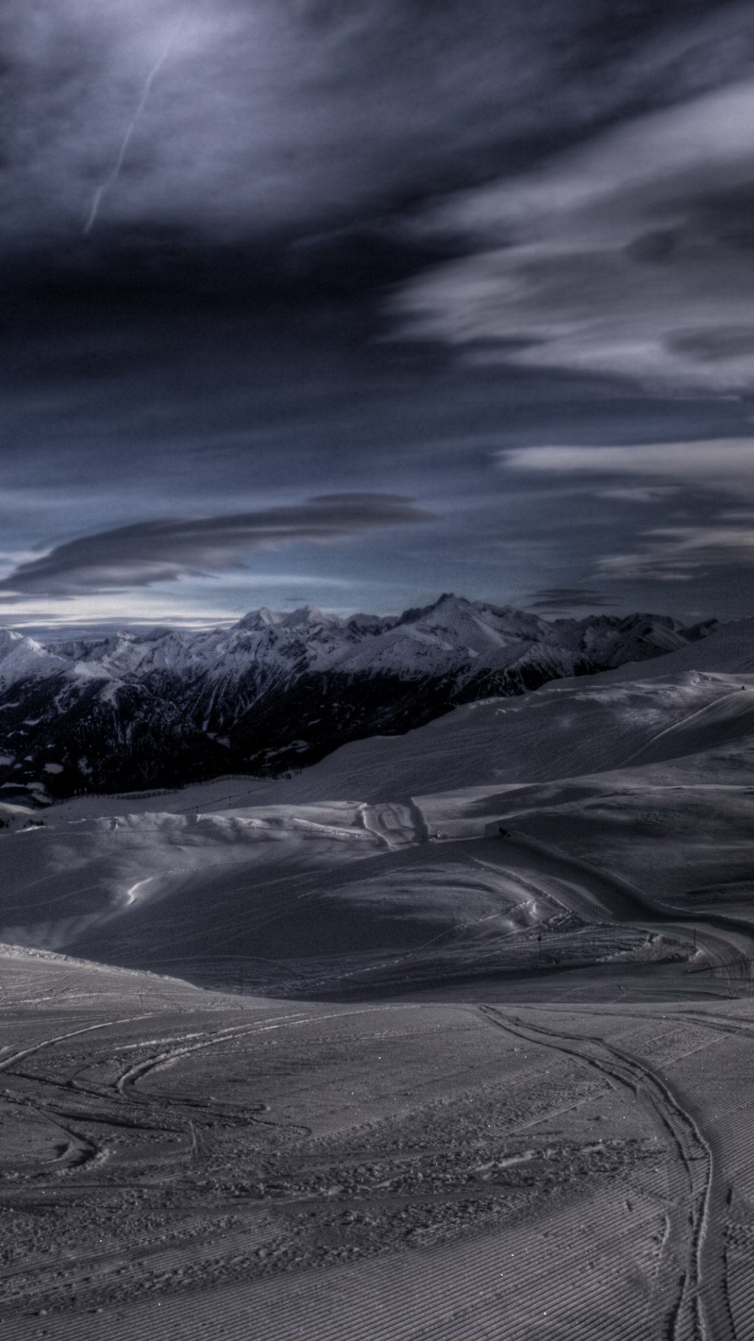 Обои природа, гора, облако, атмосфера, произведение искусства в разрешении 1080x1920