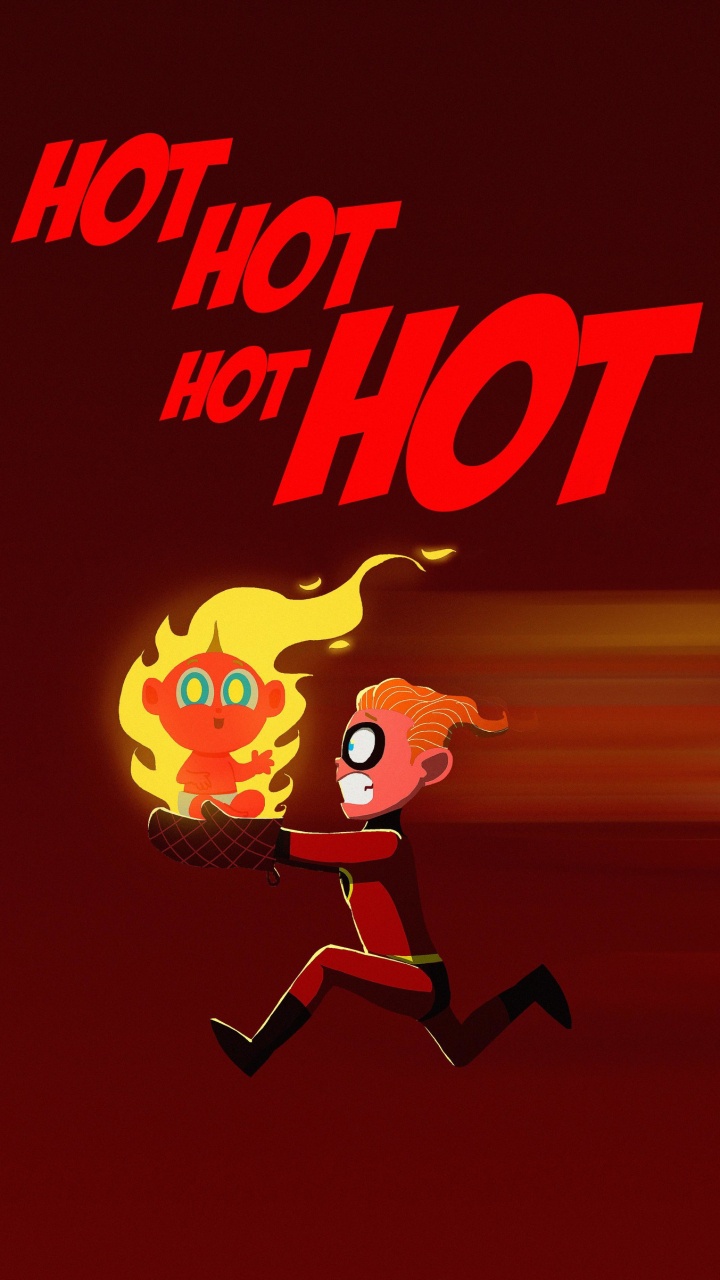 Обои Джек-Джек Парр, Виолет Парр, пиксар, мультфильм, арт в разрешении 720x1280