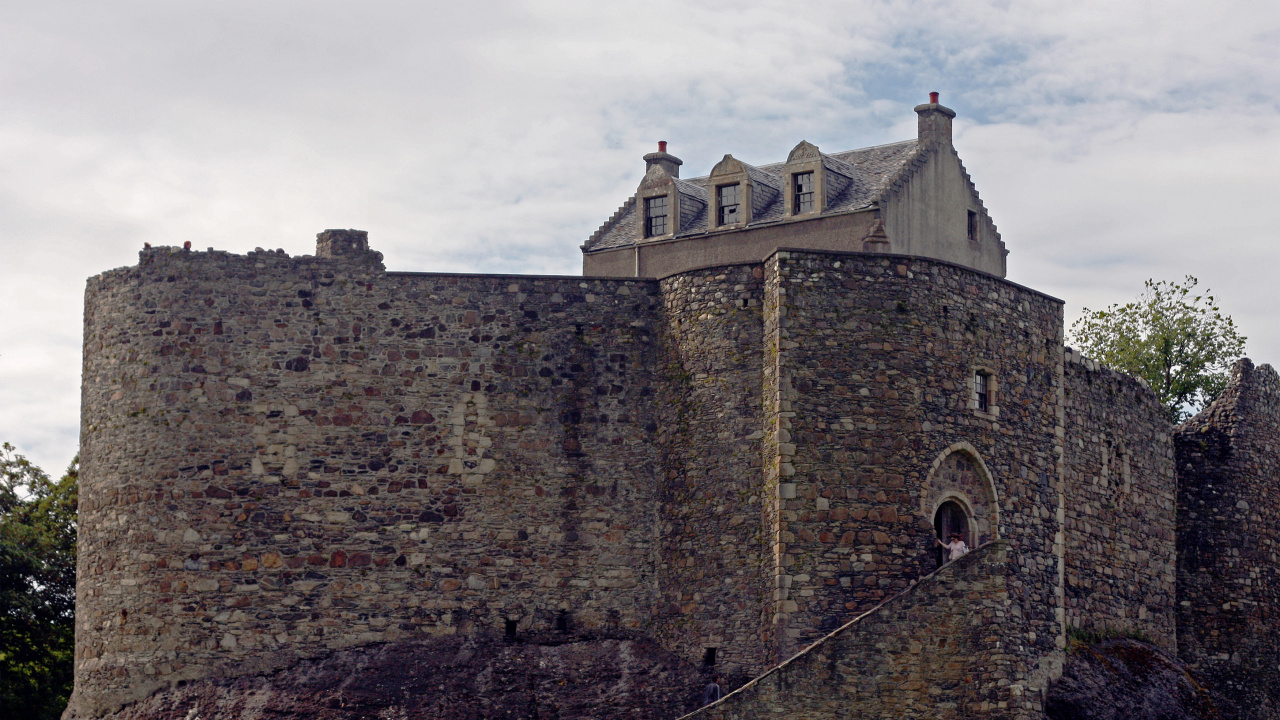 Обои Замок Данстаффнэйдж, замок, развалины, фортификация, средневековая архитектура в разрешении 1280x720