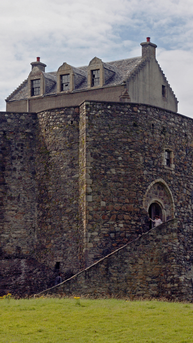 Обои Замок Данстаффнэйдж, замок, развалины, фортификация, средневековая архитектура в разрешении 750x1334