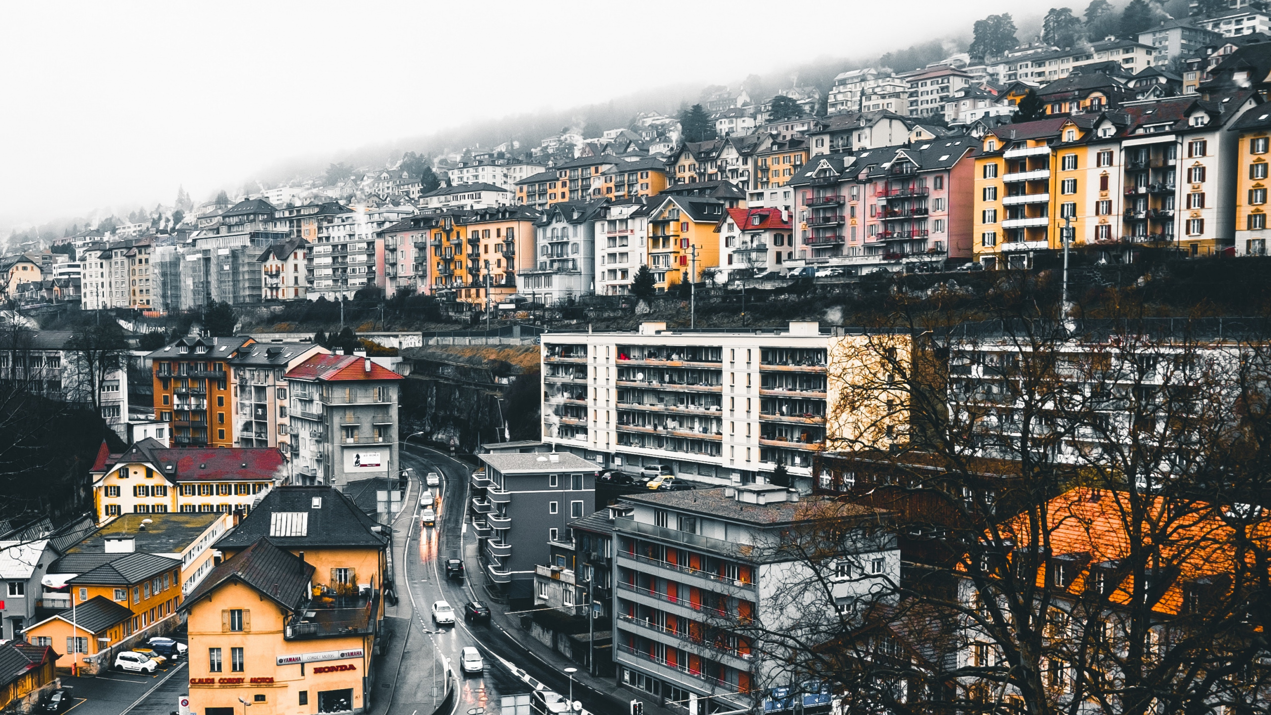 Обои Лаутербруннен, городской район, город, населенный пункт, городок в разрешении 2560x1440