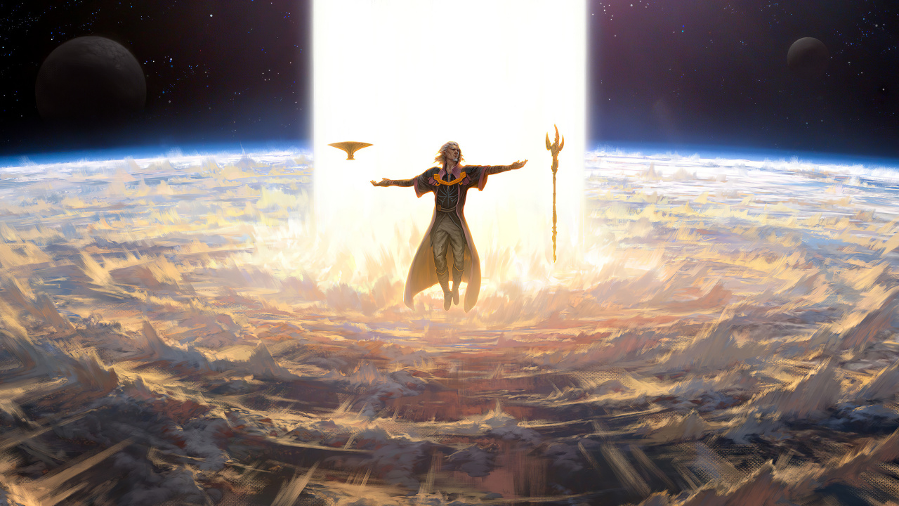 Обои Urzas Разорительный Взрыв, magic the gathering, атмосфера, земля, астрономический объект в разрешении 1280x720