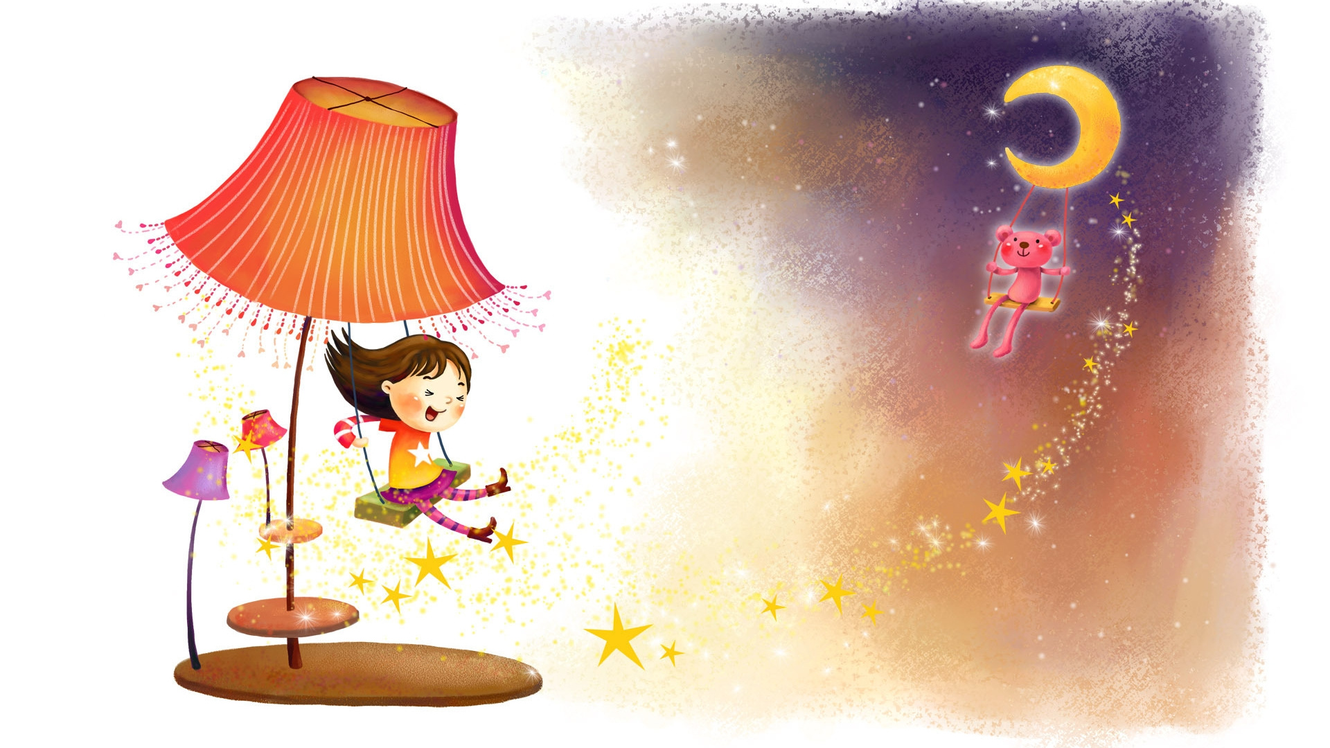 Обои мультфильм, иллюстрация, привлекательность, остроумие, графический дизайн в разрешении 1920x1080