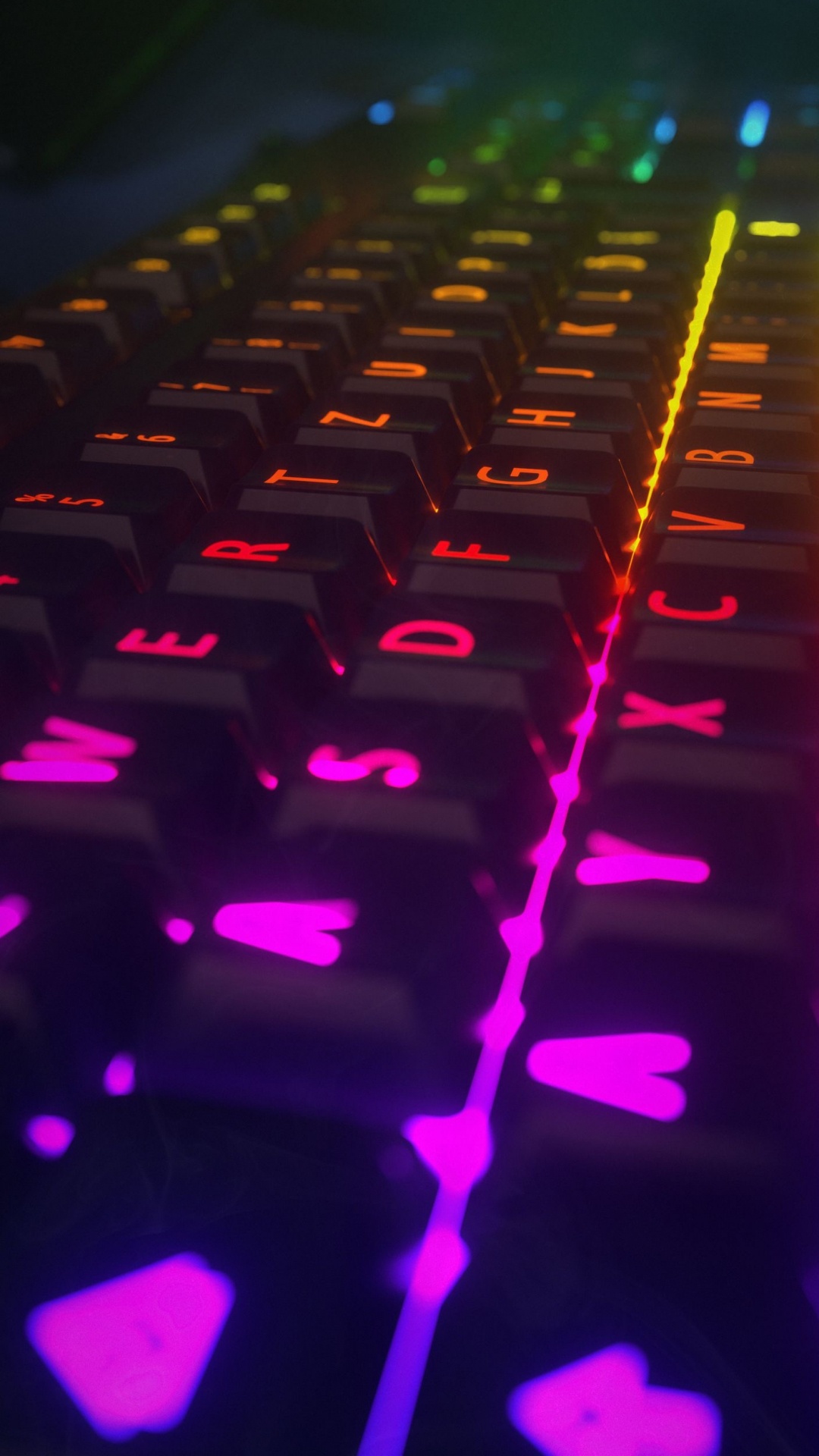 Обои свет, автомобильное освещение, пурпур, Фиолетовый, Визуальный эффект освещения в разрешении 1080x1920