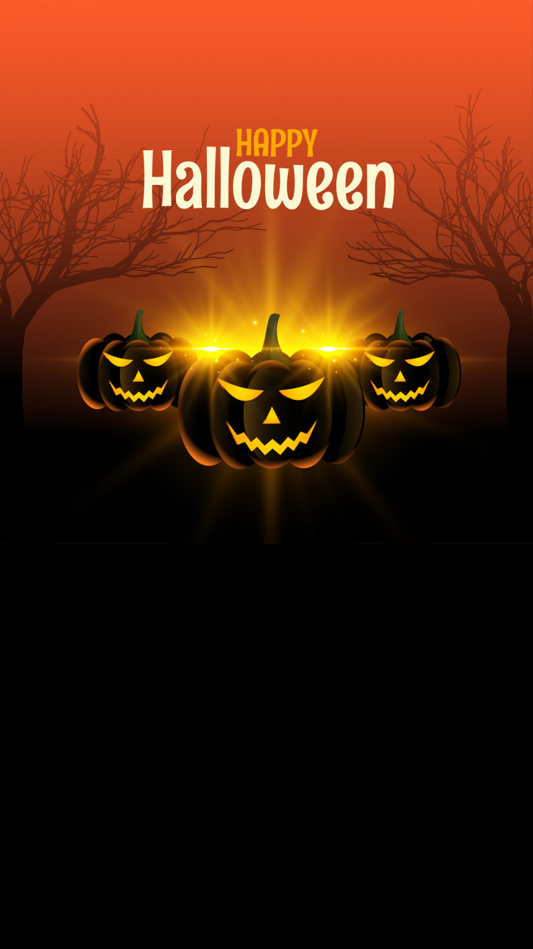 Обои тыква, калебас, Джек о фонарь, Оранжевый цвет, Янтарь в разрешении 750x1334