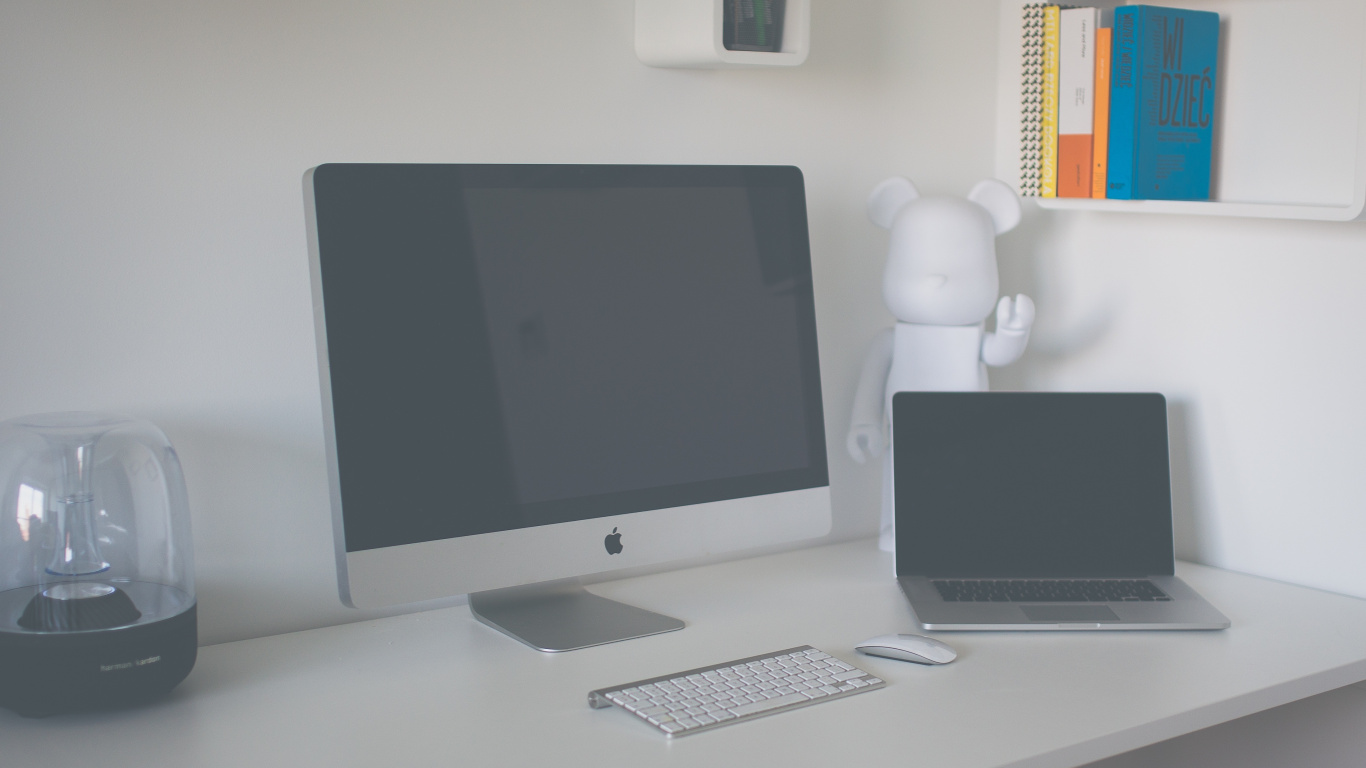 Обои iMac, apple, рабочий стол, технологии, электронное устройство в разрешении 1366x768