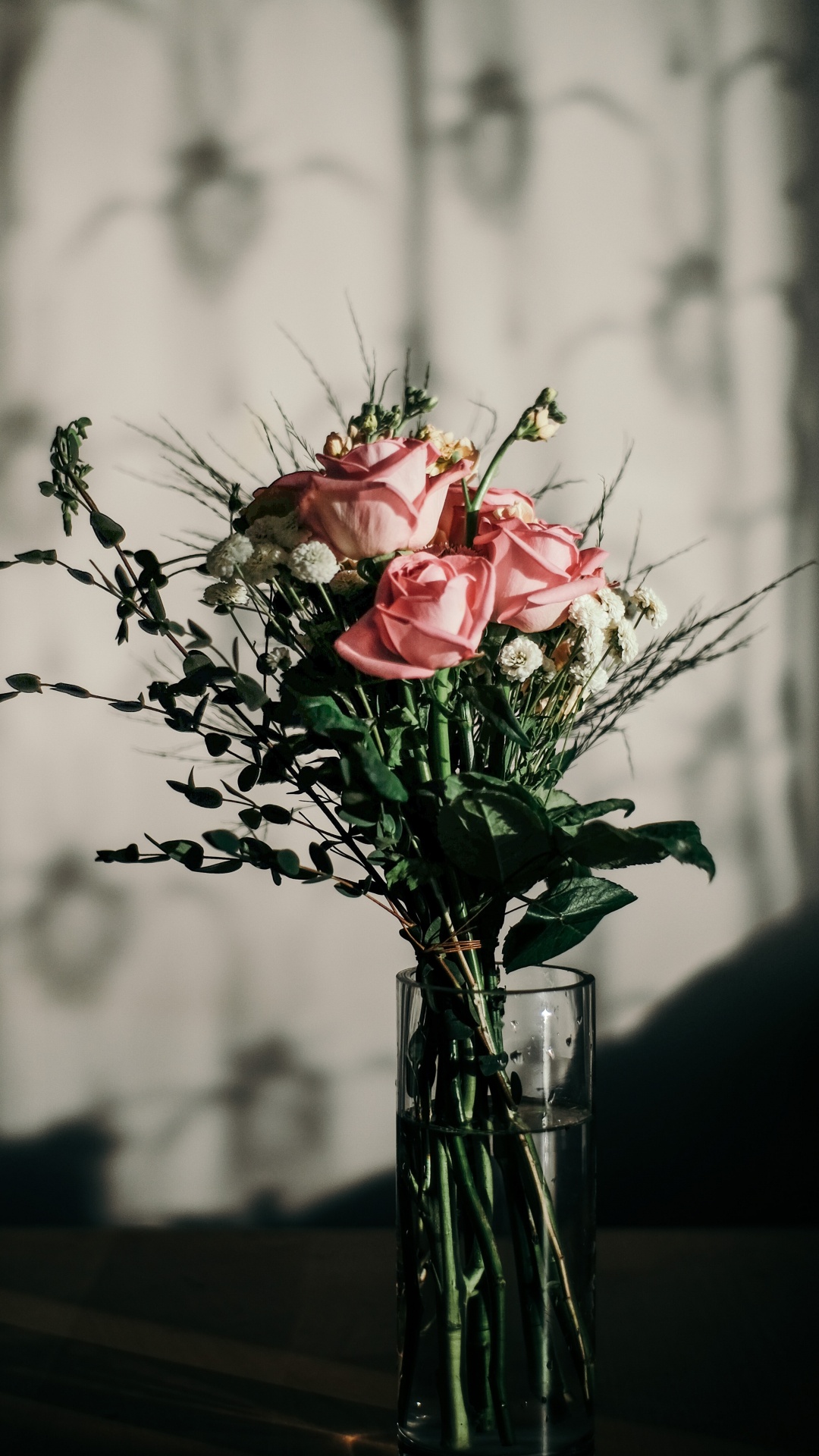 Обои цветочный дизайн, цветок, флористики, цветочный букет, розовые цветы в разрешении 1080x1920