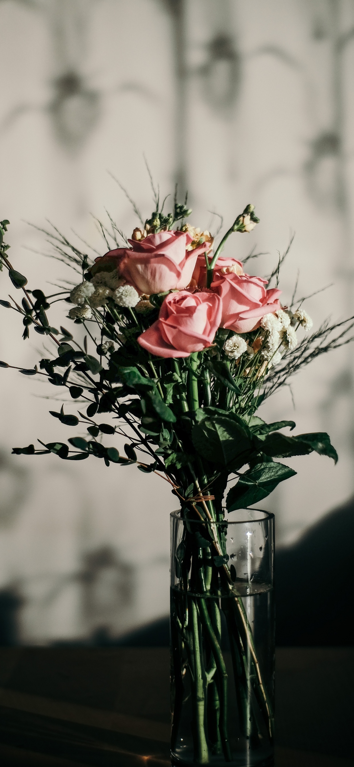 Обои цветочный дизайн, цветок, флористики, цветочный букет, розовые цветы в разрешении 1242x2688