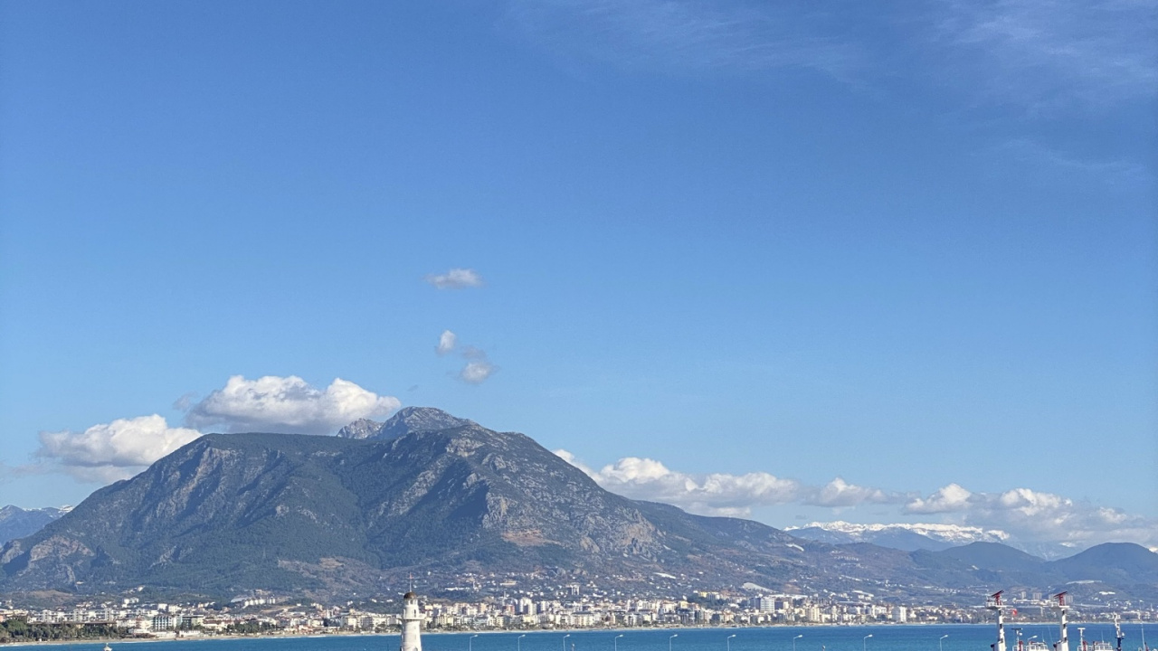 Обои вода, облако, гора, лазурный, синий в разрешении 1280x720