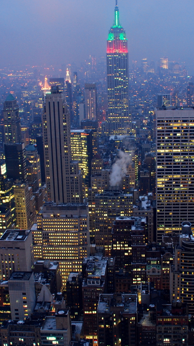 Обои рокфеллеровский центр, городской пейзаж, город, метрополия, городской район в разрешении 750x1334