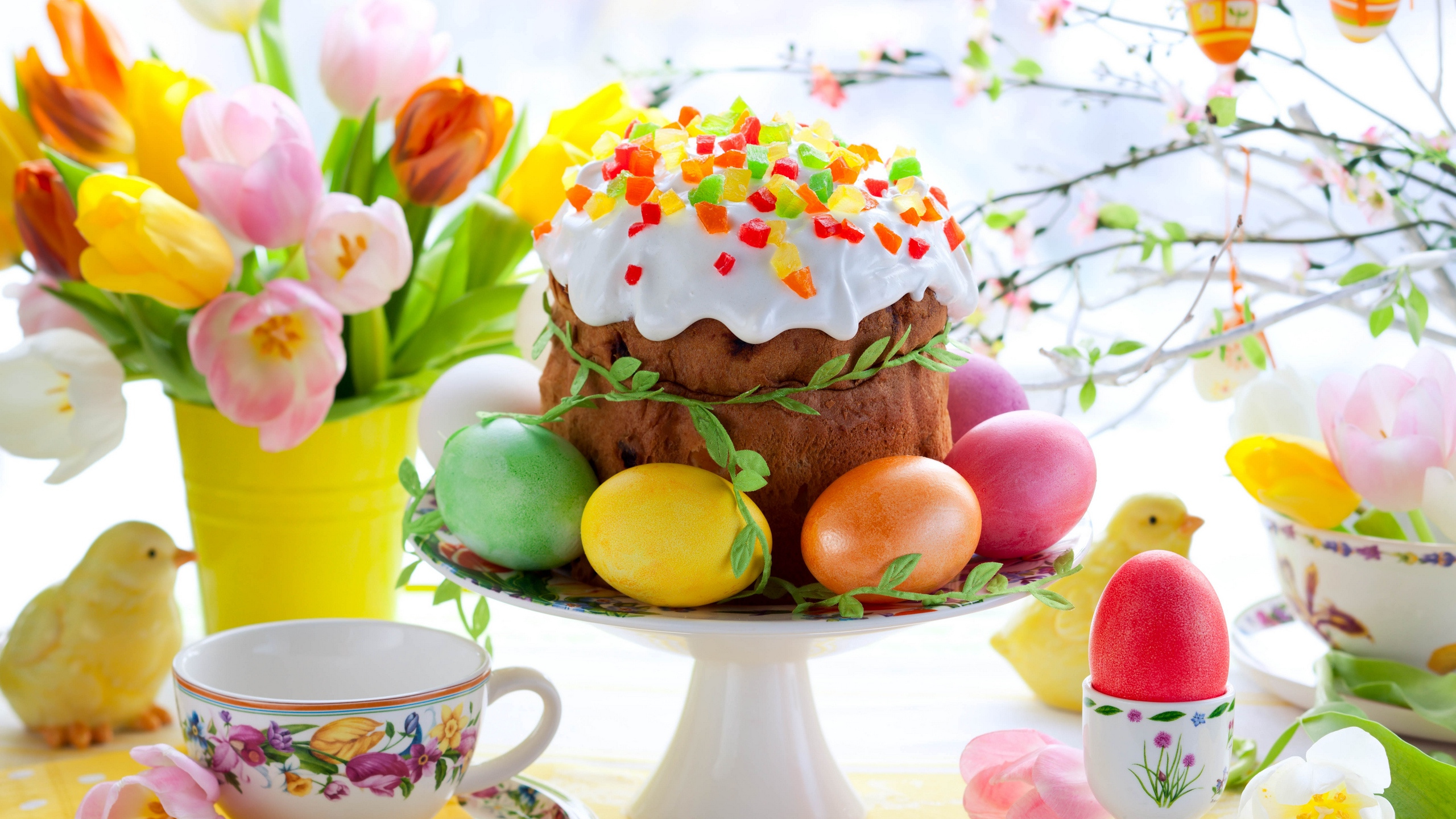 Обои кулич, пасха, пища, сладость, десерт в разрешении 2560x1440