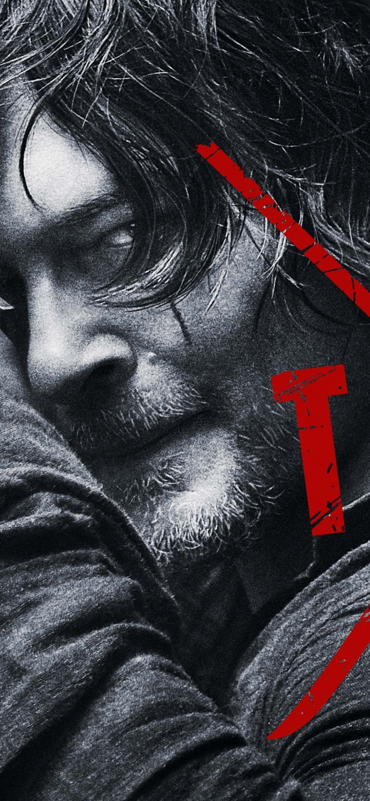 Обои Ходячие мертвецы, Майкл Кадлиц, Рик Граймс, Дэрил Диксон, АМЦ в разрешении 1242x2688