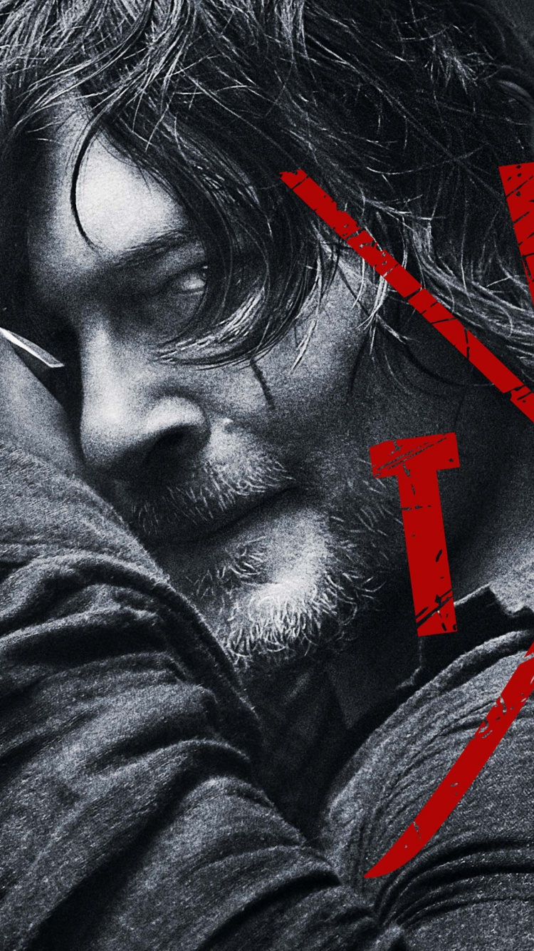 Обои Ходячие мертвецы, Майкл Кадлиц, Рик Граймс, Дэрил Диксон, АМЦ в разрешении 750x1334