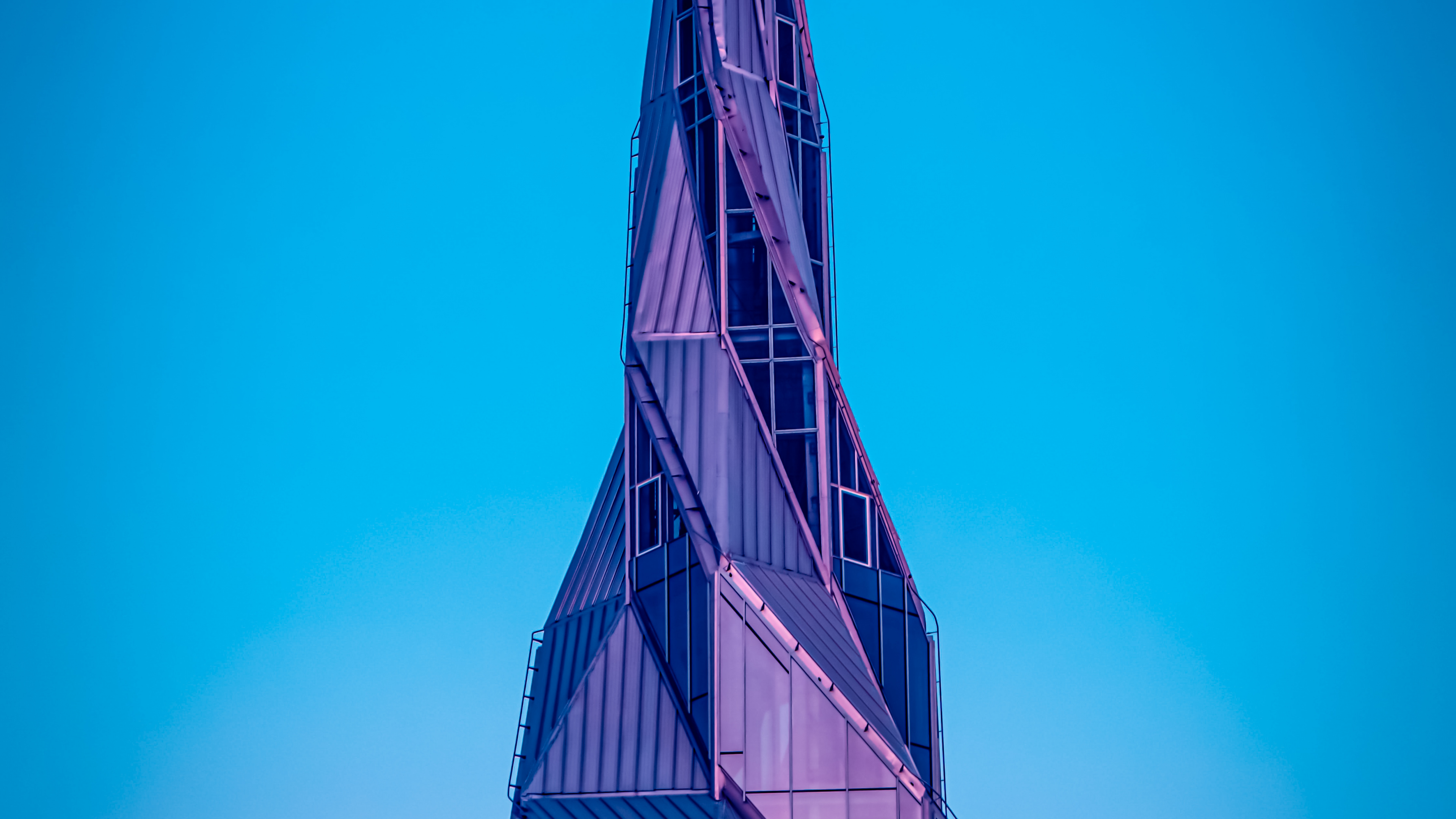 Обои серый цвет, архитектура, небоскреб, дизайн, арт в разрешении 3840x2160