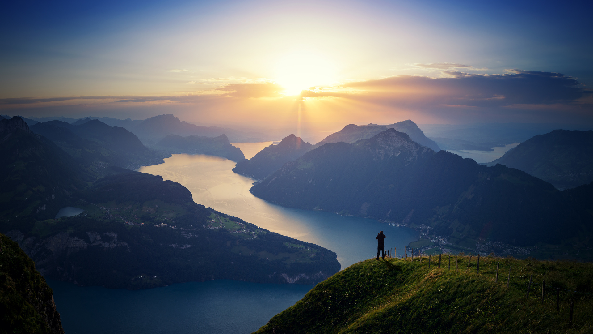 Обои Альпы, Германия, природа, облако, вода в разрешении 1920x1080