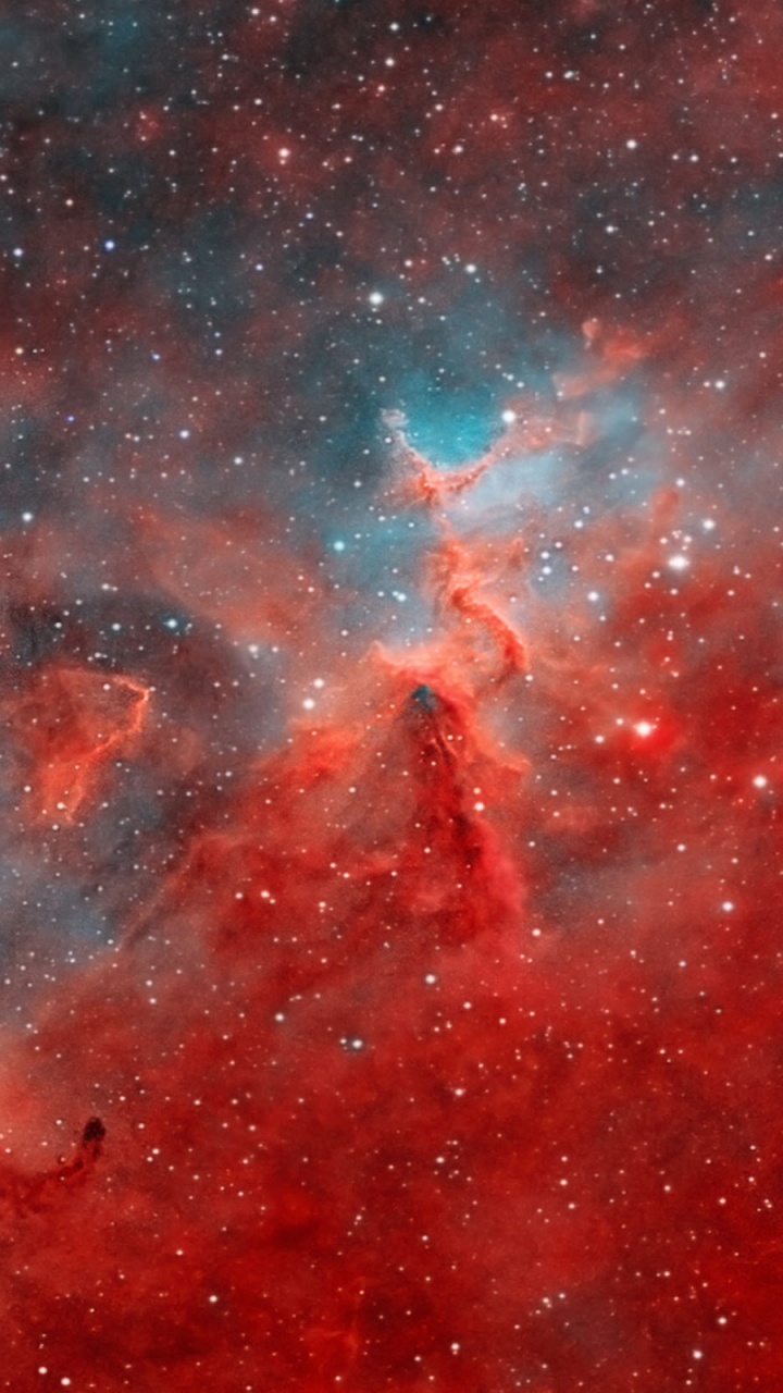 Обои туманность, Сердце Туманности, астрофотография, Melotte 15, астрономический объект в разрешении 720x1280