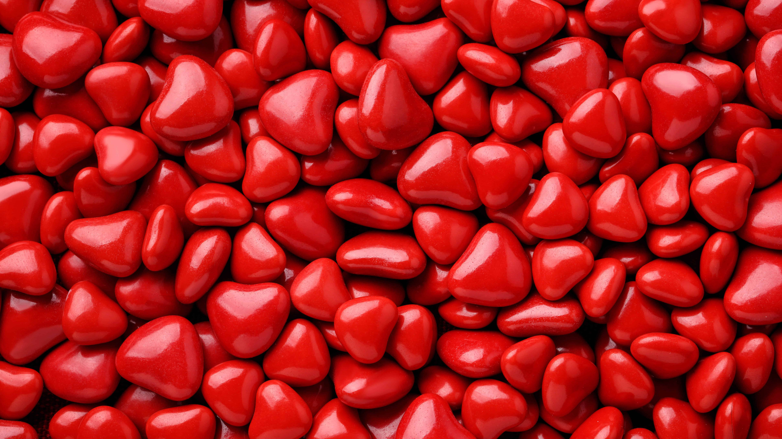 Обои конфета, сердце, красный цвет, леденец, Кекс в разрешении 2560x1440