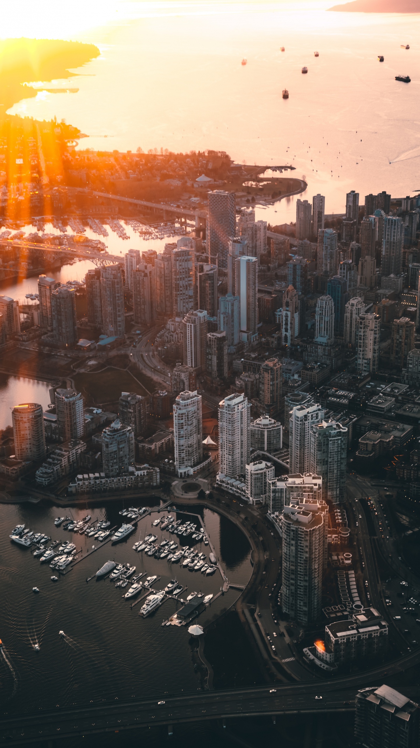 Обои городской пейзаж, метрополия, город, городской район, небоскреб в разрешении 1440x2560