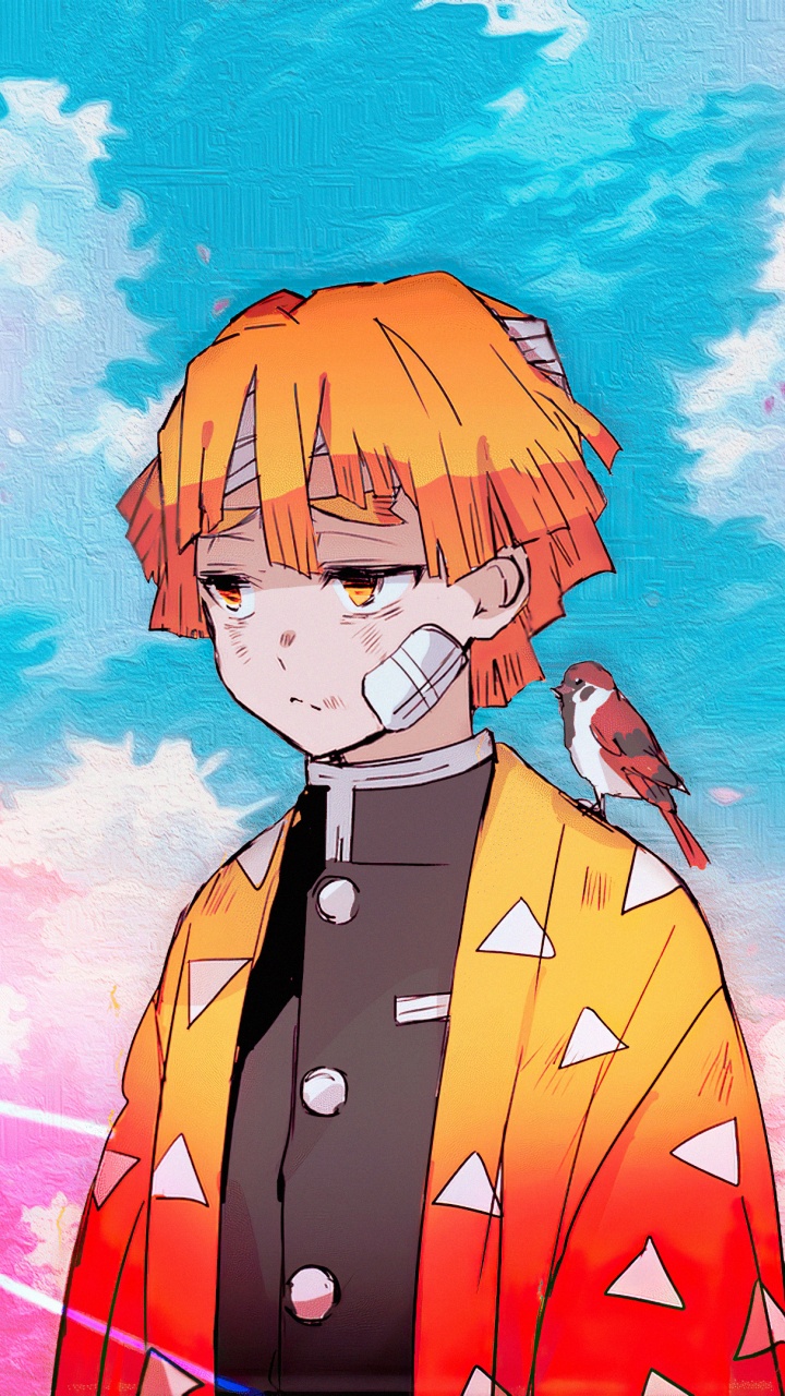 Обои аниме, зеницу агацума, убийца демонов kimetsu no yaiba, Люди в природе, мультфильм в разрешении 720x1280