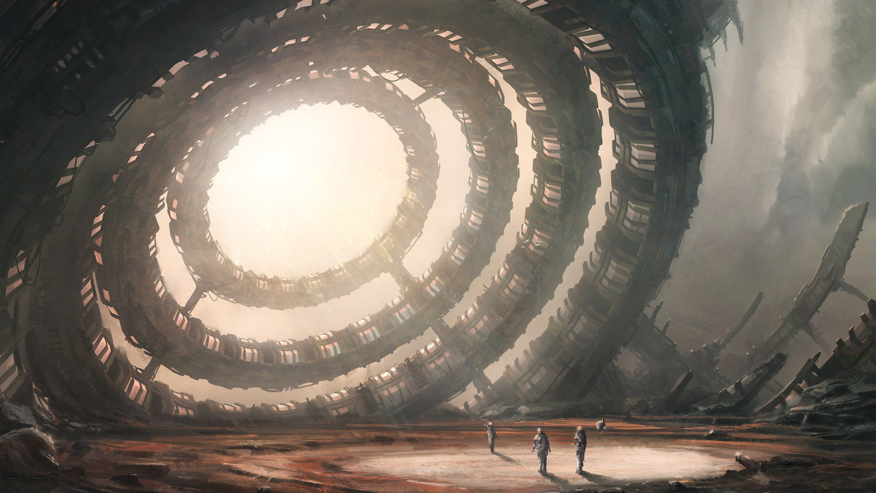 Обои арт, спираль, круг, экологическое искусство, видео в разрешении 1280x720