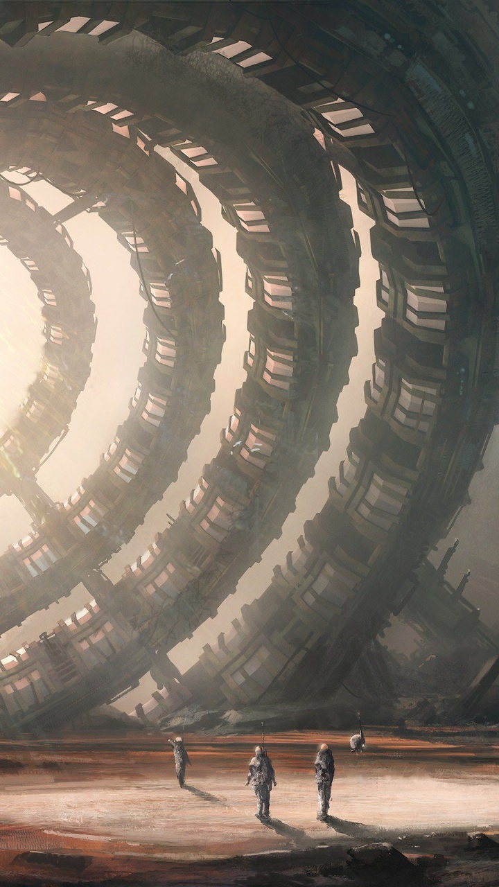 Обои арт, спираль, круг, экологическое искусство, видео в разрешении 720x1280