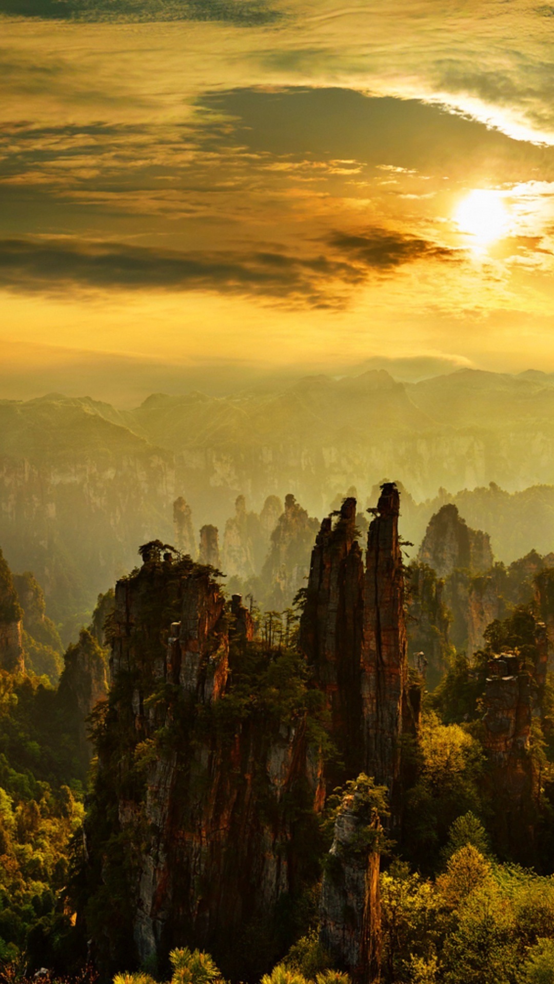 Обои пейзаж, природа, солнечный свет, утро, атмосфера в разрешении 1080x1920