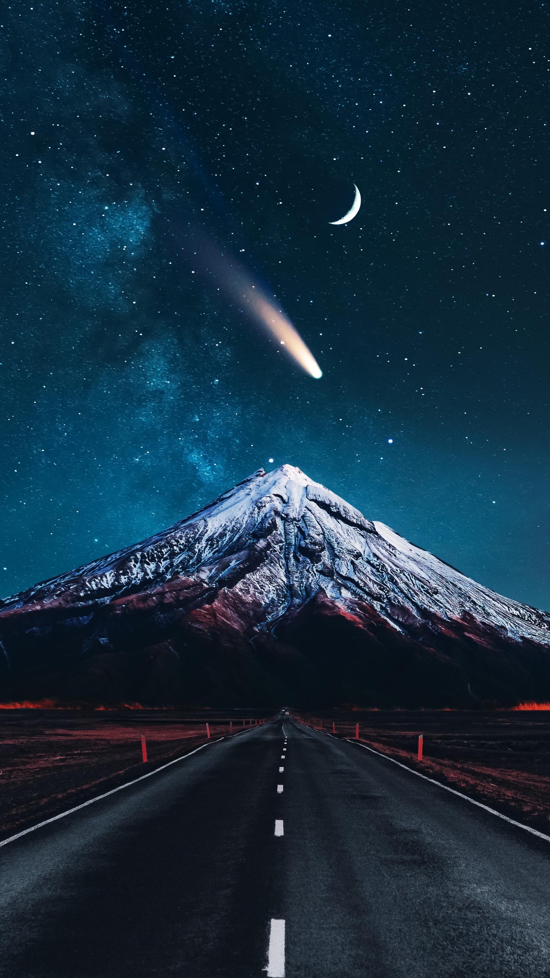 Обои атмосфера, свет, природа, природный ландшафт, склон в разрешении 1080x1920