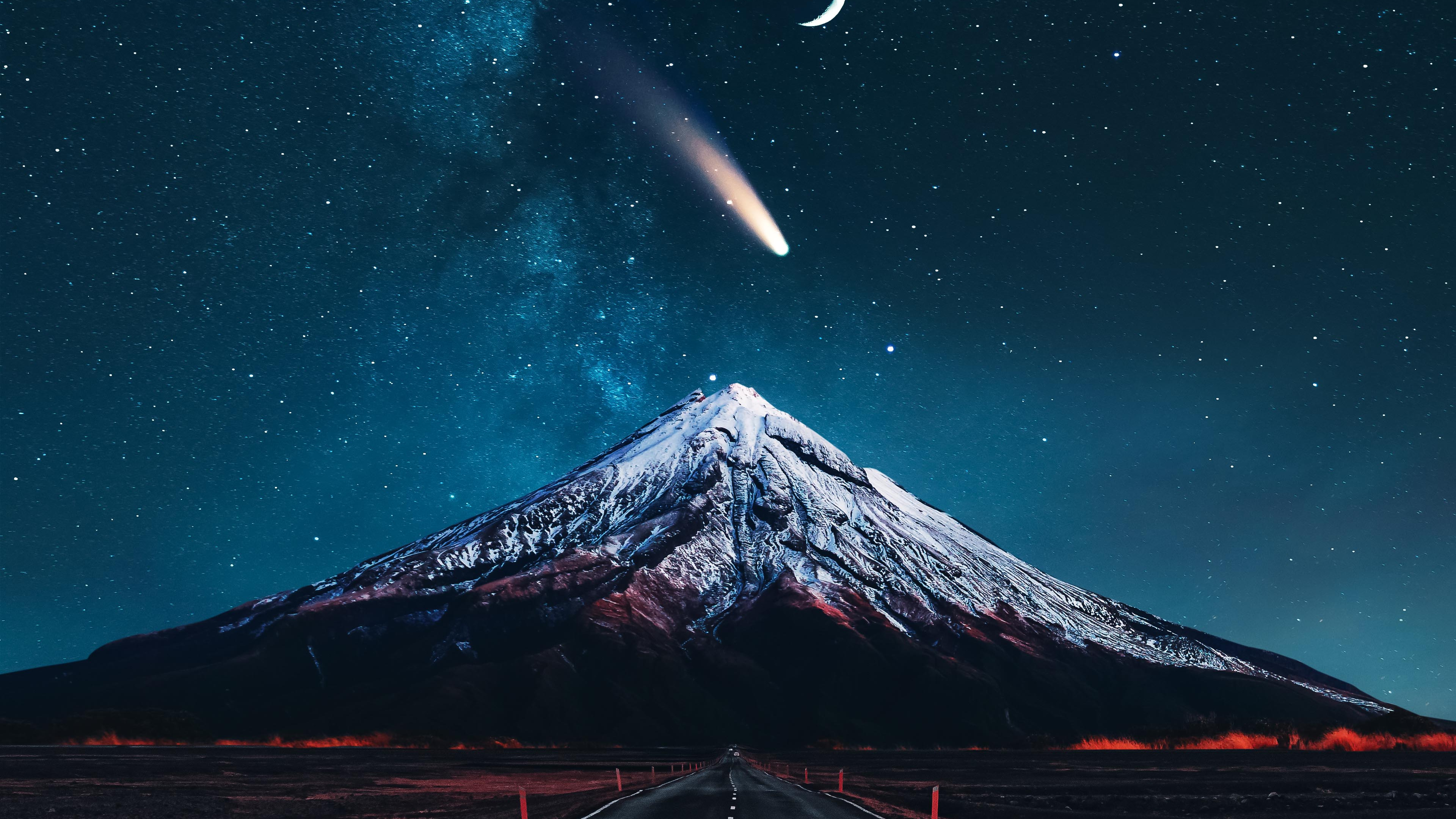 Обои атмосфера, свет, природа, природный ландшафт, склон в разрешении 3840x2160