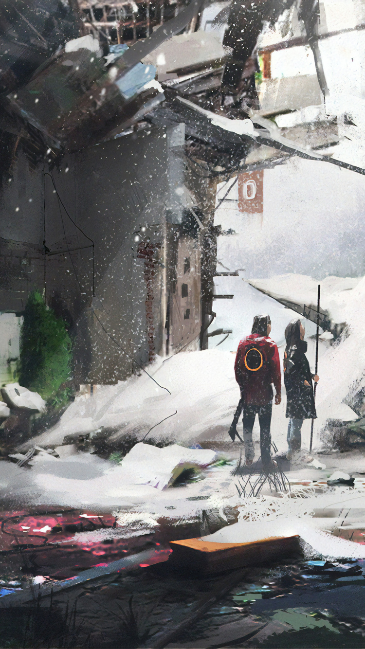 Обои цифровое искусство, произведение искусства, абстрактное искусство, концепт арт, арт в разрешении 750x1334