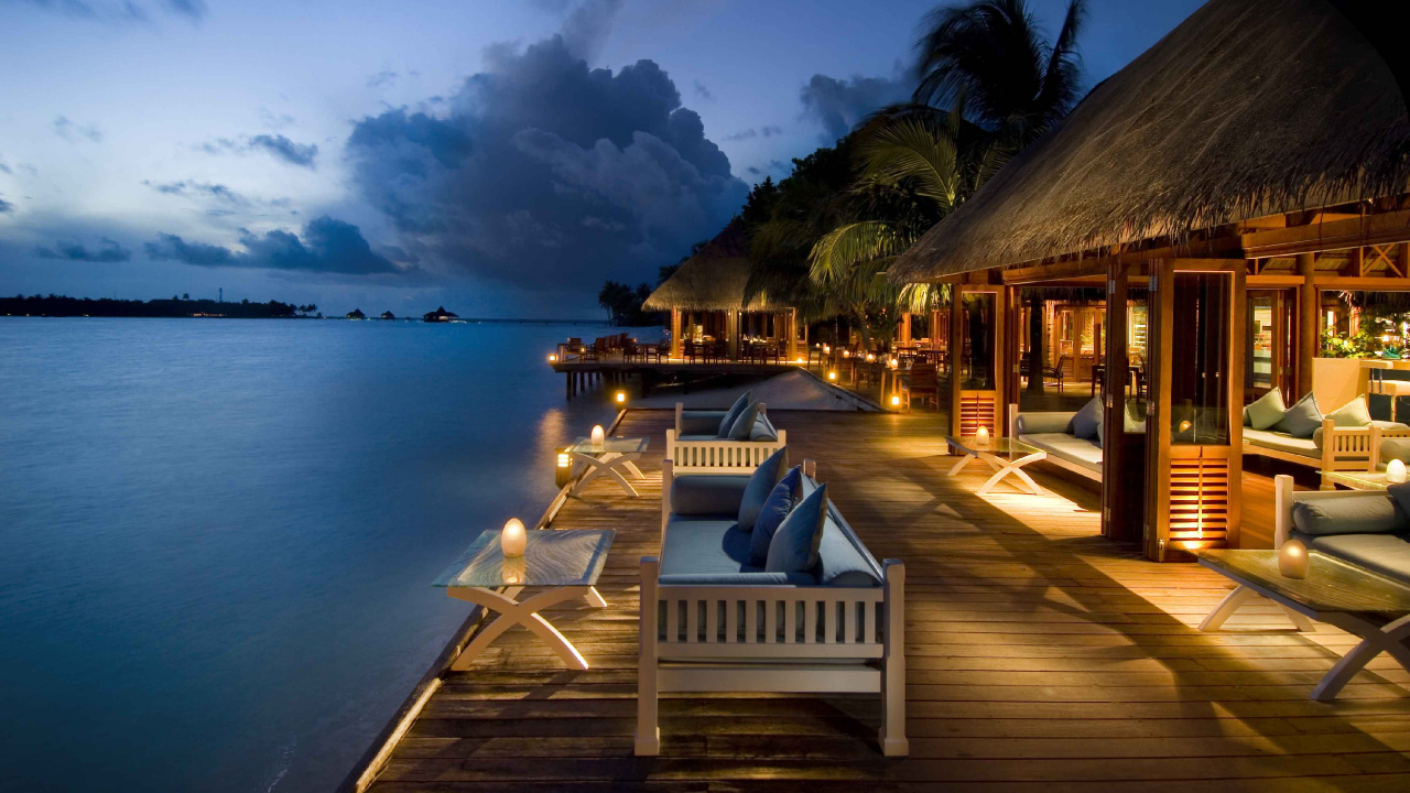 Обои прибежище, отпуск, жилье, тропическая зона, море в разрешении 1280x720