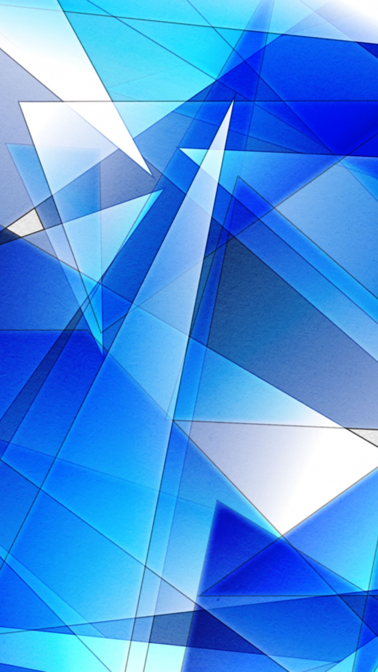 Обои абстрактное искусство, синий, линия, треугольник, графический дизайн в разрешении 750x1334