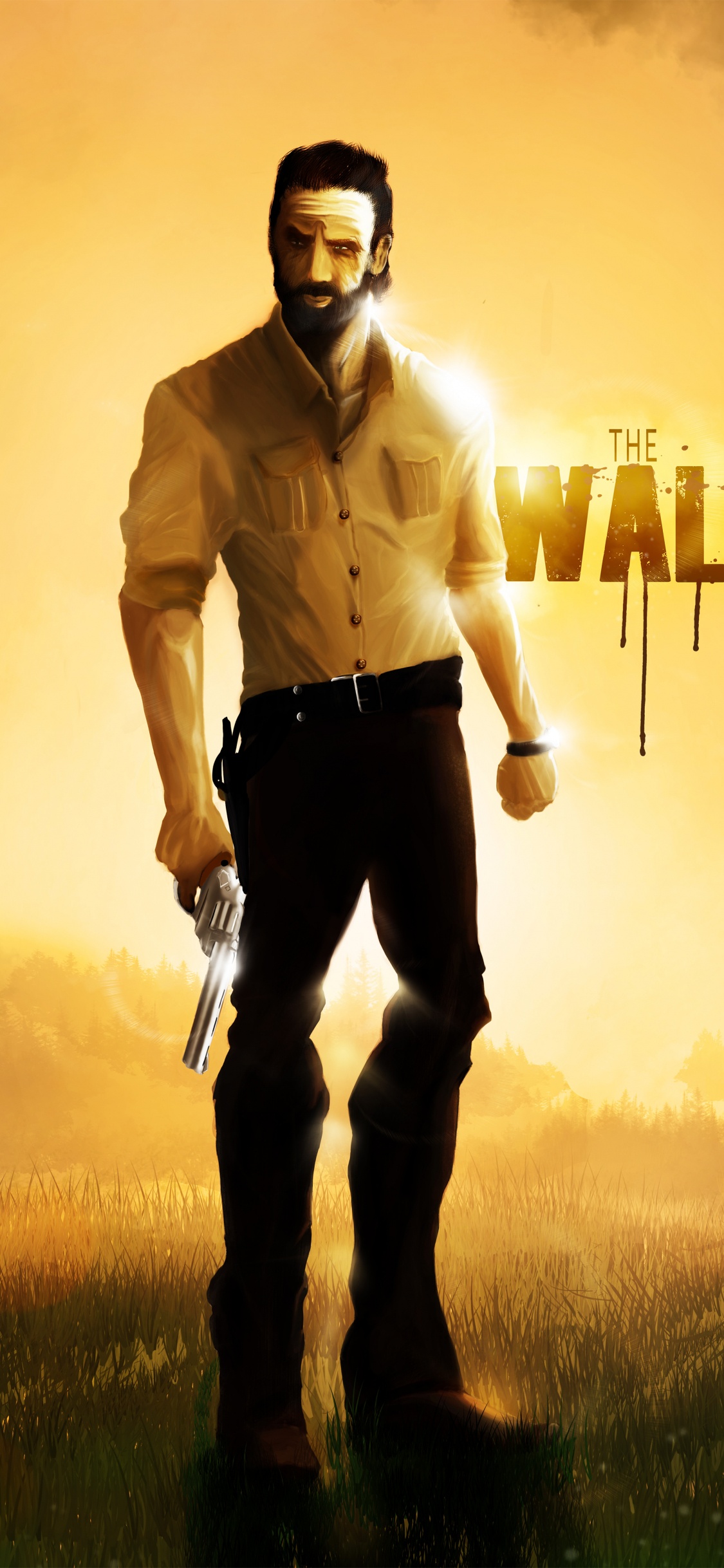 Обои Рик Граймс, Ходячие мертвецы, кино, Цифровой композитинг, телевидение в разрешении 1125x2436