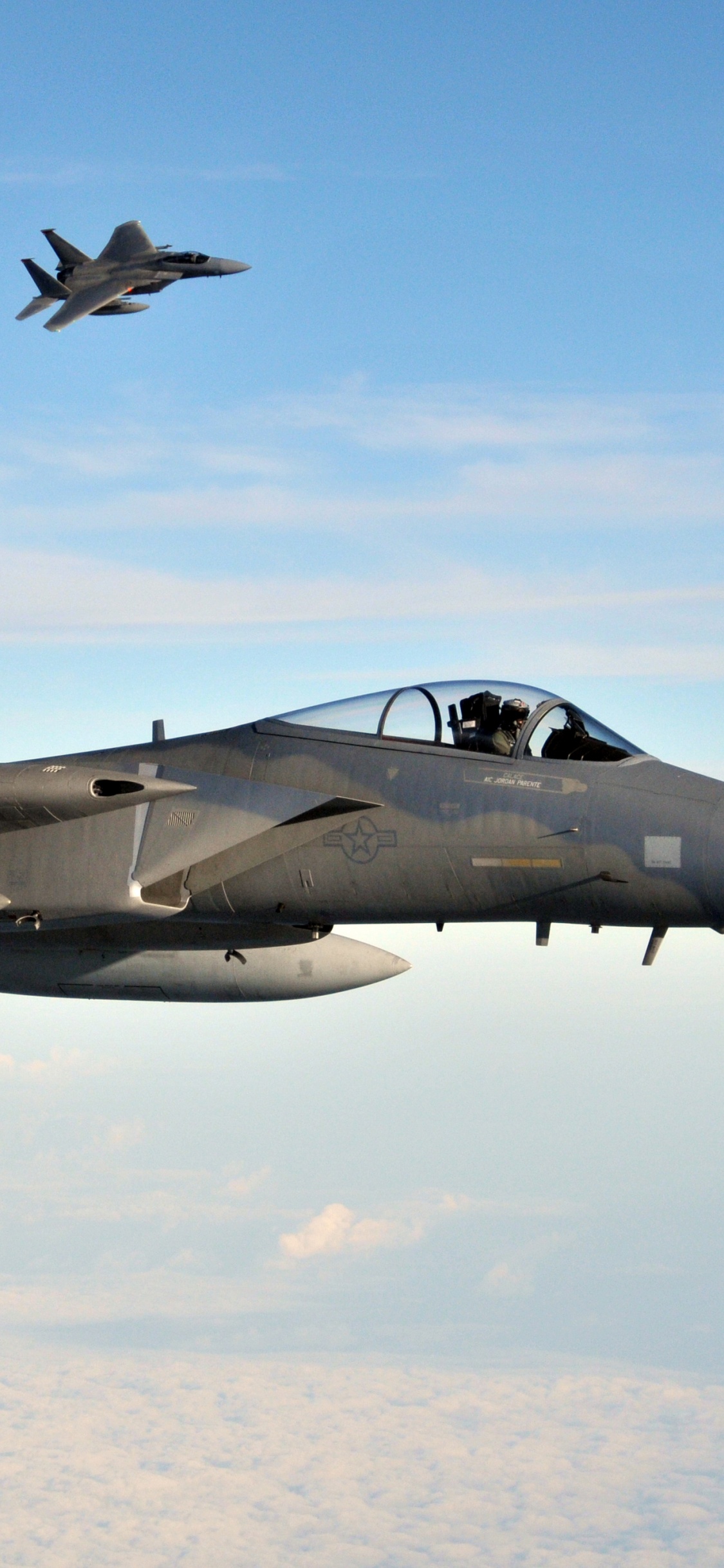 Обои ВВС США, воздушные силы, военный самолет, самолеты, самолет в разрешении 1125x2436