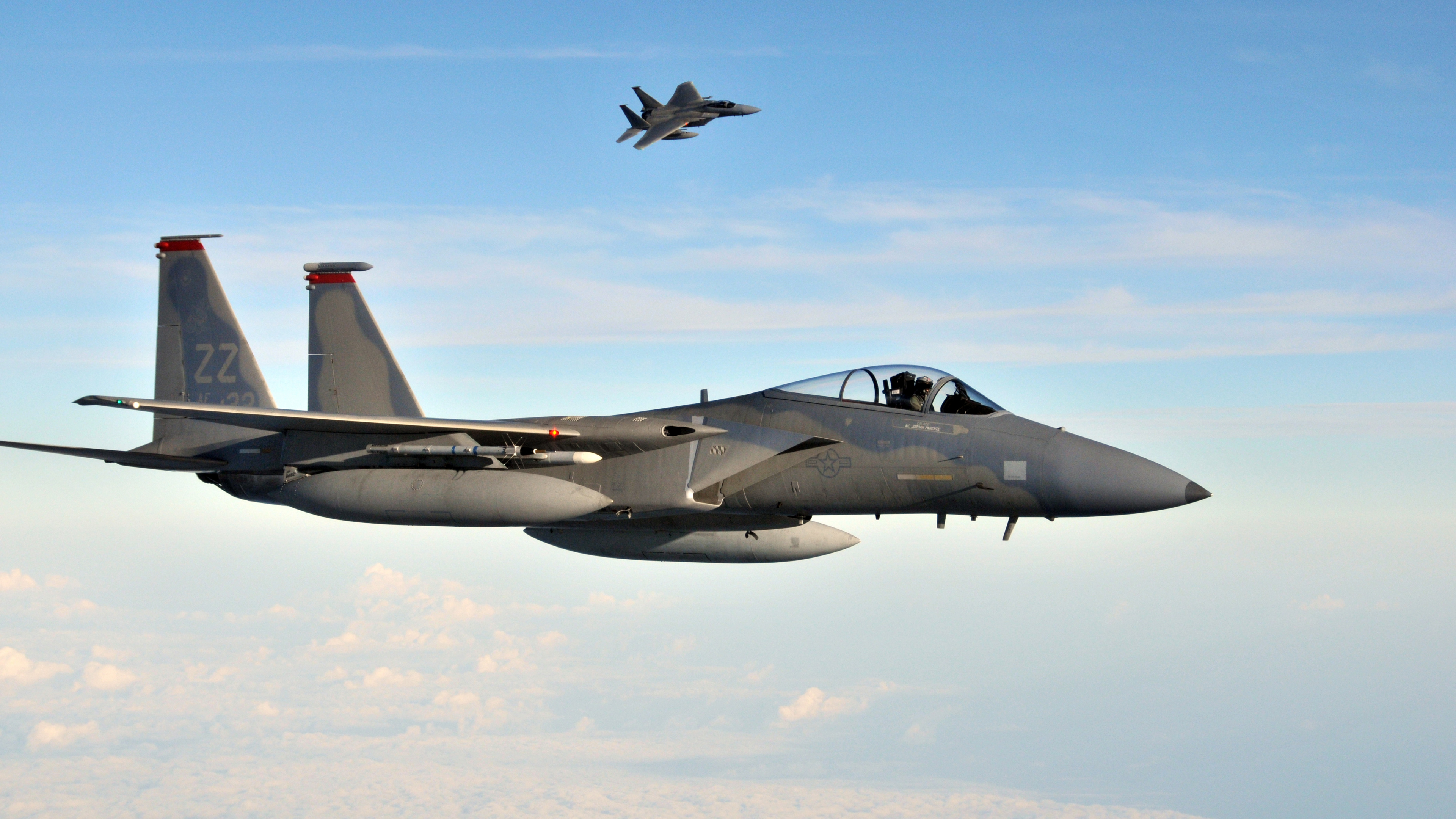 Обои ВВС США, воздушные силы, военный самолет, самолеты, самолет в разрешении 3840x2160