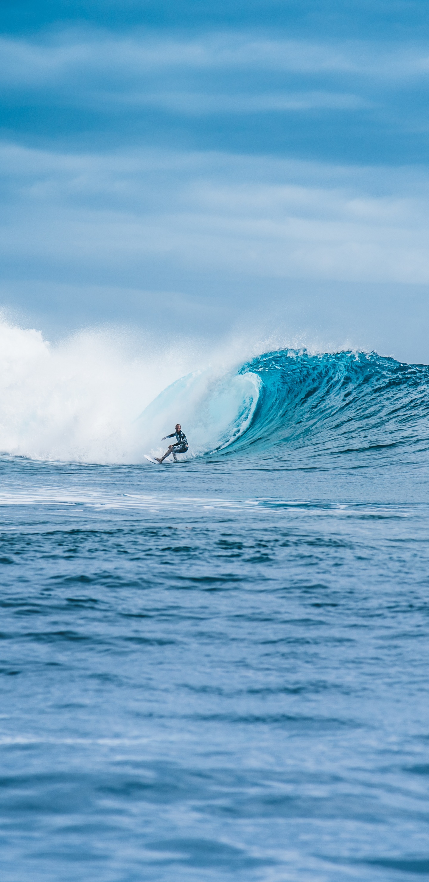 Обои ветровая волна, прилив, Таити, волна, берег в разрешении 1440x2960
