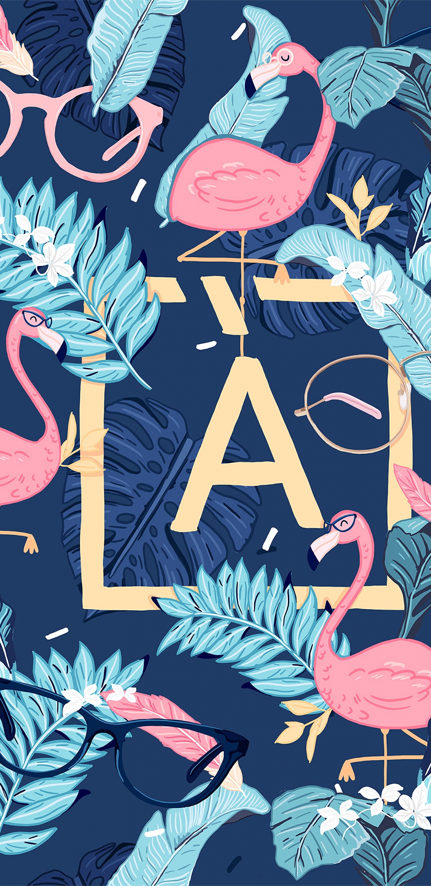 Обои птица, дизайн, графика, иллюстратор, арт в разрешении 1440x2960